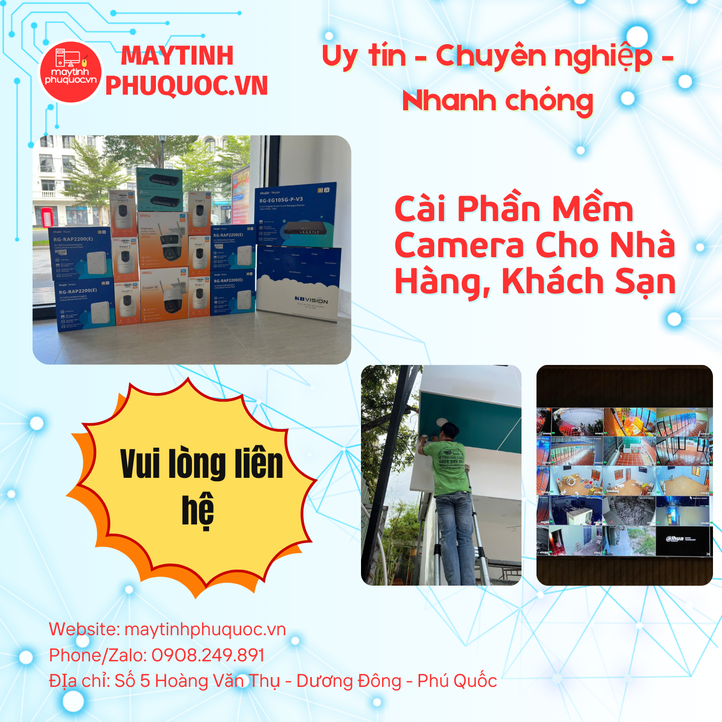 Cài Phần Mềm Camera Cho Nhà Hàng, Khách Sạn – Dịch Vụ Hỗ Trợ Cài Đặt Phú Quốc | Máy Tính Phú Quốc | Vi Tính Hải Đăng