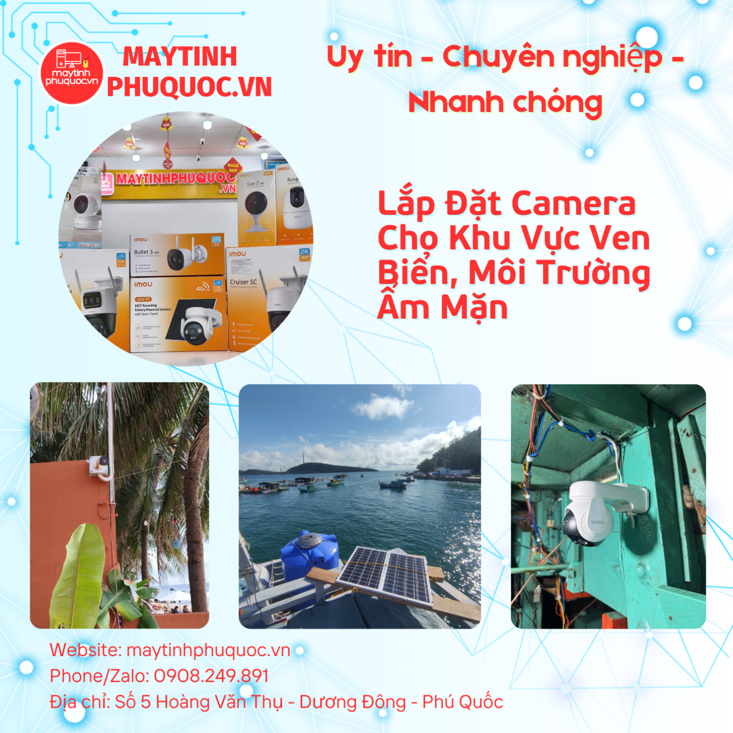 Lắp Đặt Camera Cho Khu Vực Ven Biển, Môi Trường Ẩm Mặn – Dịch Vụ Lắp Đặt Camera Phú Quốc | Máy Tính Phú Quốc | Vi Tính Hải Đăng