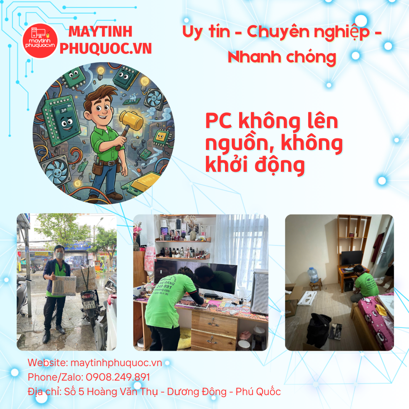 PC không lên nguồn, không khởi động  – Dịch Vụ Sửa Giao Nhận Tận Nơi Phú Quốc | Máy Tính Phú Quốc | Vi Tính Hải Đăng
