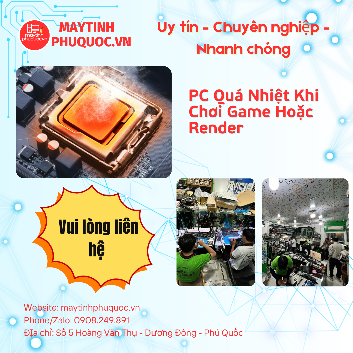PC Quá Nhiệt Khi Chơi Game Hoặc Render – Dịch Vụ Sửa Chữa Phú Quốc | Máy Tính Phú Quốc | Vi Tính Hải Đăng