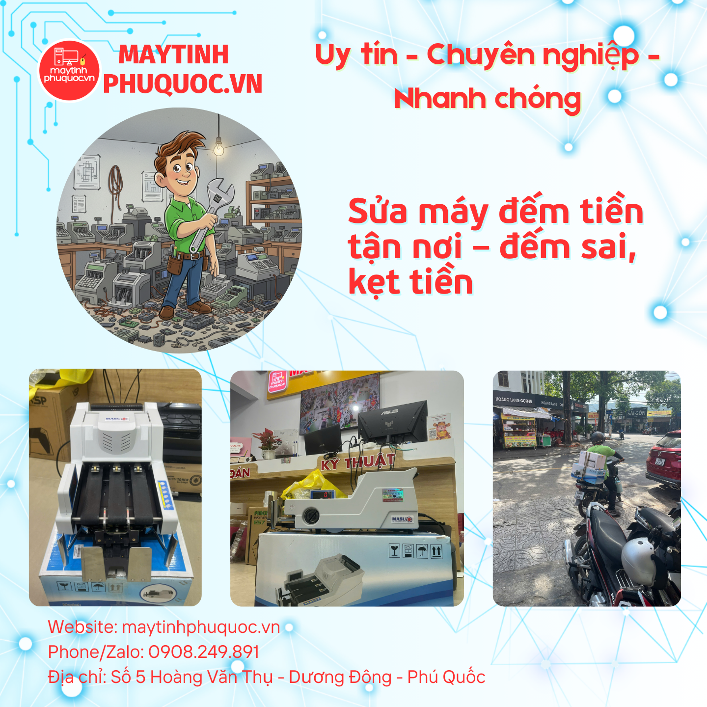 Sửa máy đếm tiền tận nơi – đếm sai, kẹt tiền – Dịch Vụ Sửa Giao Nhận Tận Nơi Phú Quốc | Máy Tính Phú Quốc | Vi Tính Hải Đăng