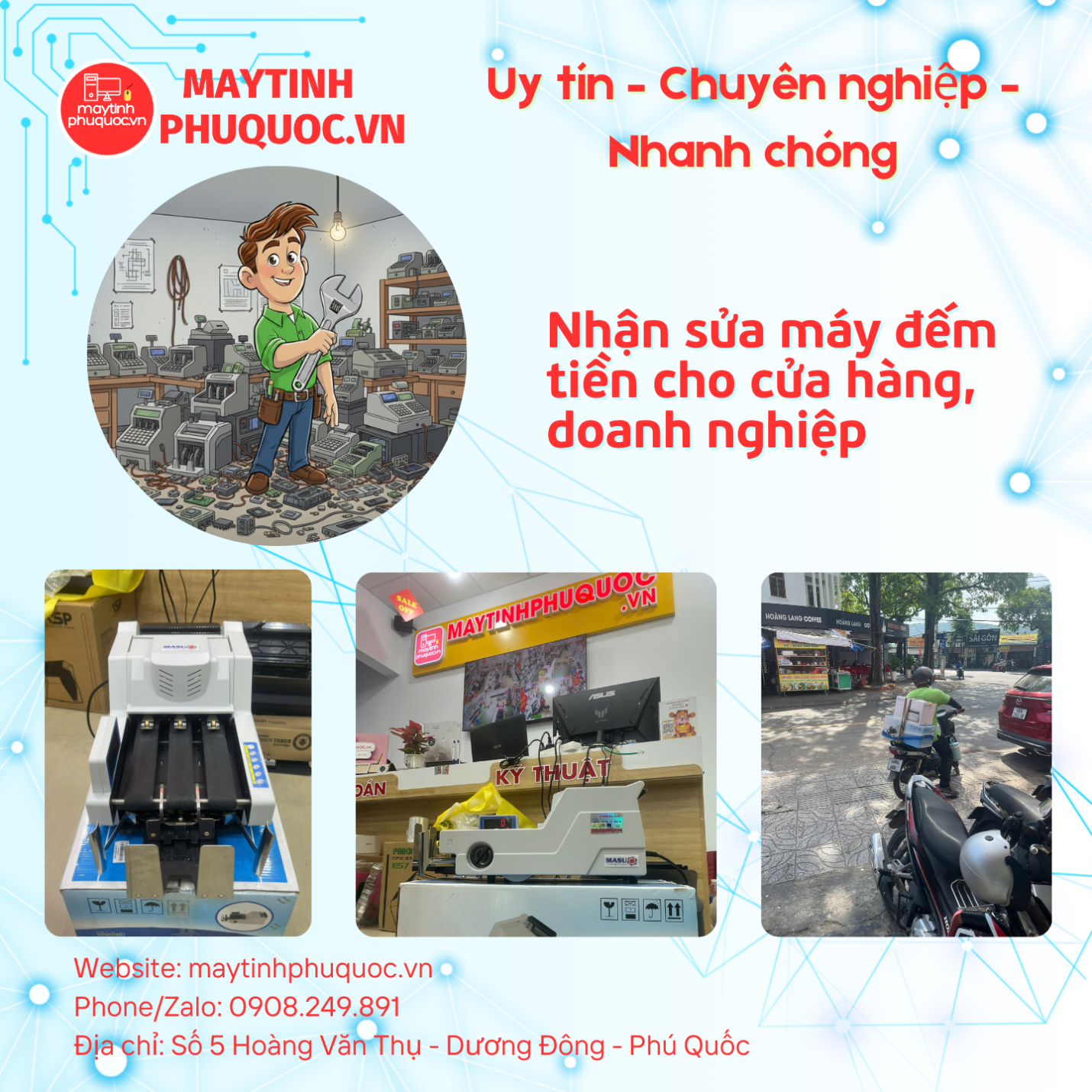 Nhận sửa máy đếm tiền cho cửa hàng, doanh nghiệp – Dịch Vụ Sửa Giao Nhận Tận Nơi Phú Quốc | Máy Tính Phú Quốc | Vi Tính Hải Đăng