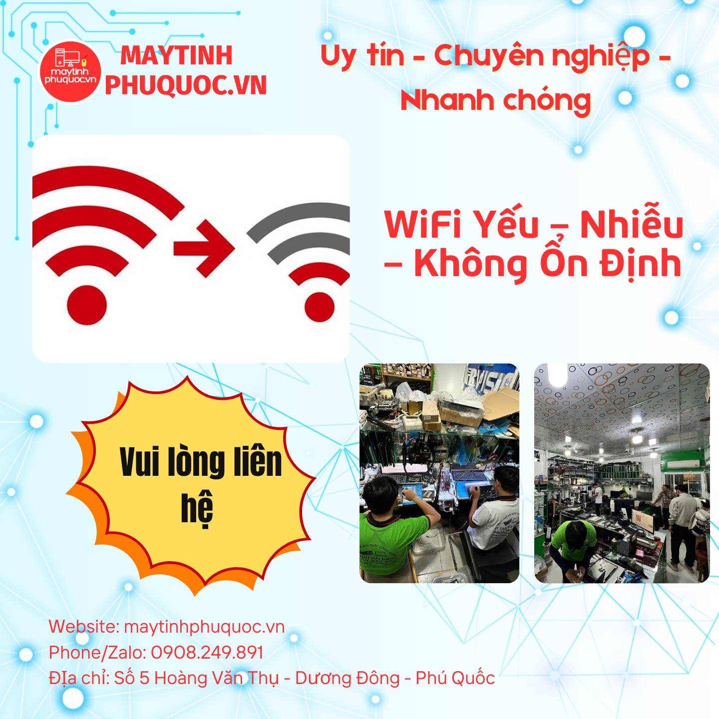 WiFi Yếu – Nhiễu – Không Ổn Định – Dịch Vụ Sửa Chữa Phú Quốc | Máy Tính Phú Quốc | Vi Tính Hải Đăng