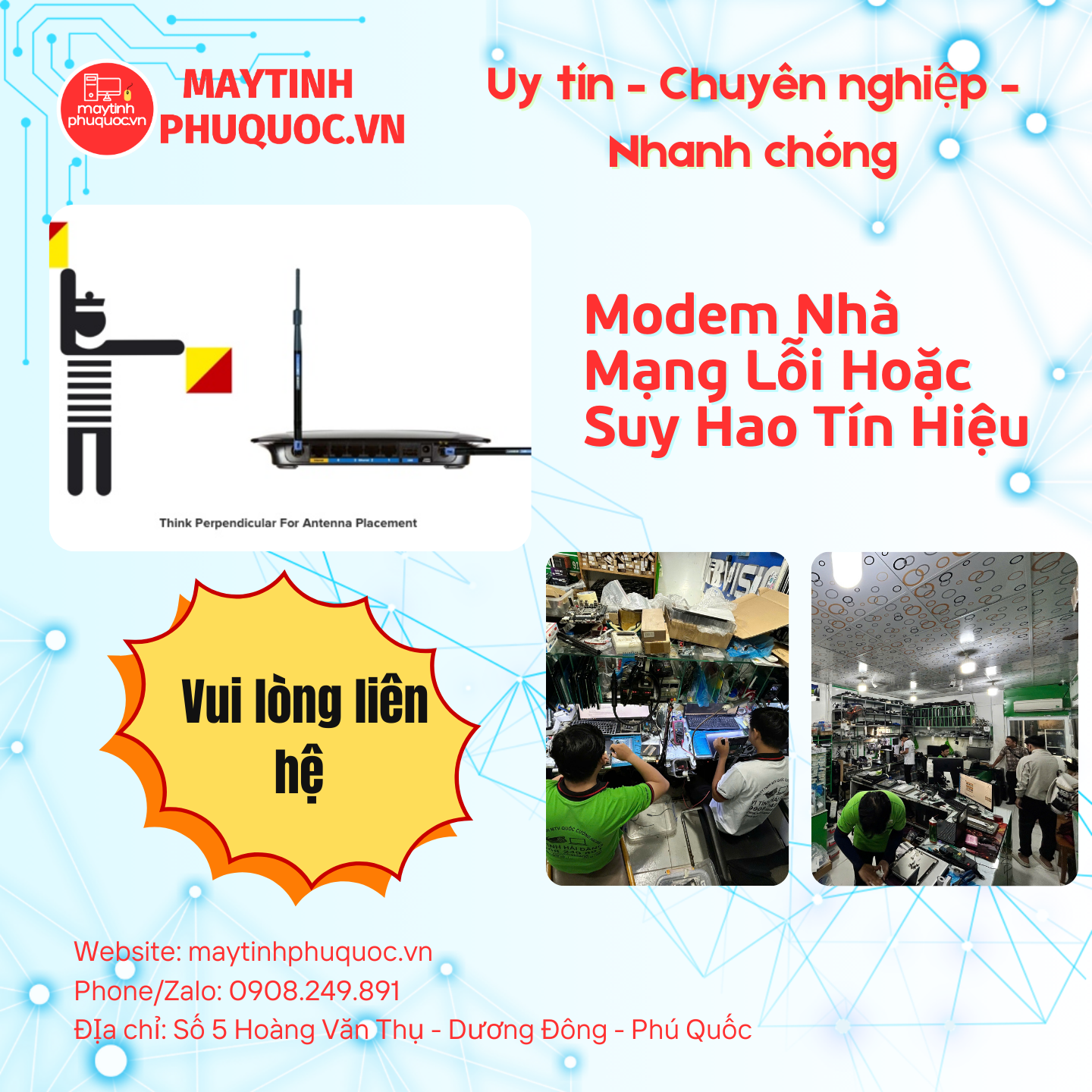 Modem Nhà Mạng Lỗi Hoặc Suy Hao Tín Hiệu – Dịch Vụ Sửa Chữa Phú Quốc | Máy Tính Phú Quốc | Vi Tính Hải Đăng