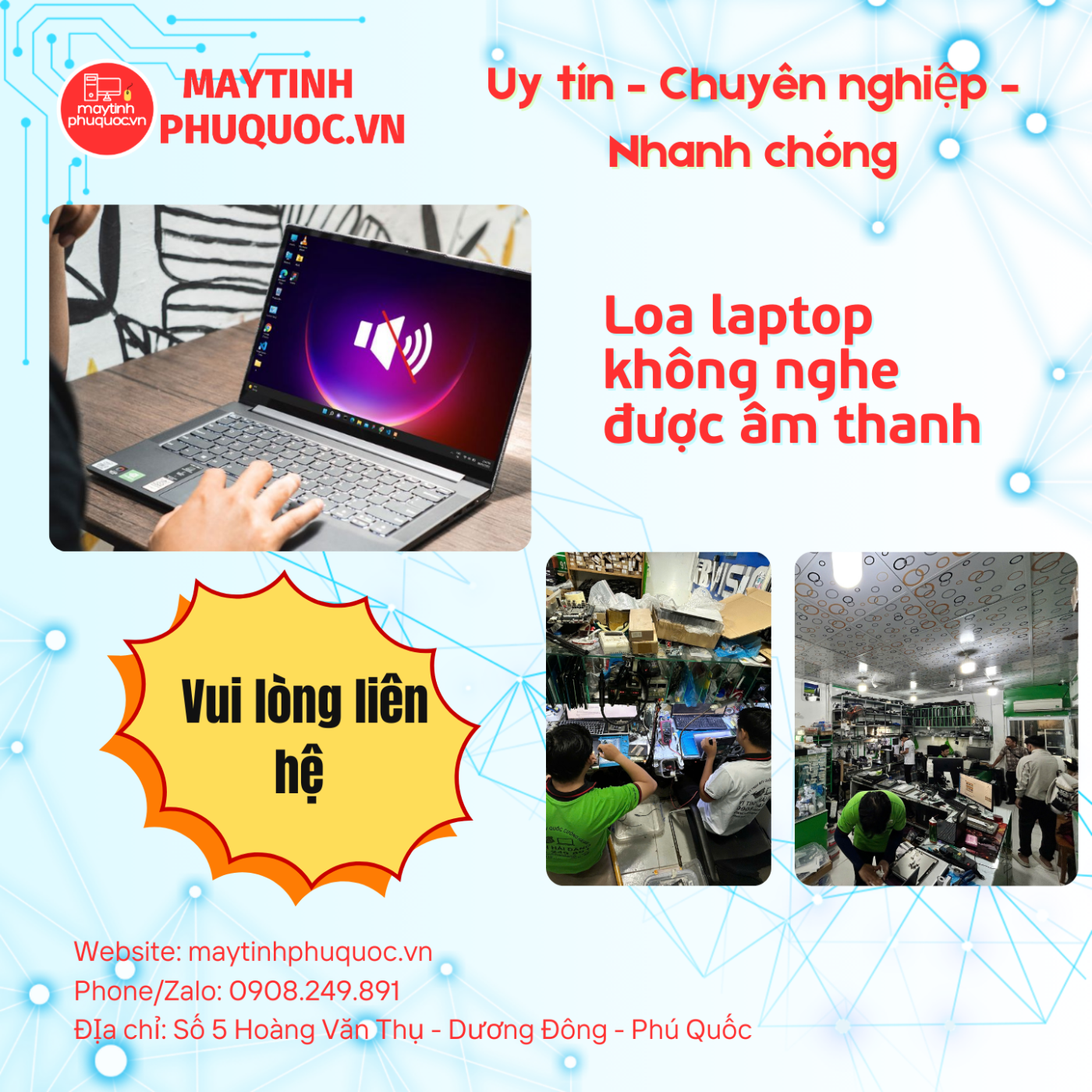 Loa Laptop Không Nghe Được Âm Thanh – Dịch Vụ Sửa Chữa Laptop Phú Quốc | Máy Tính Phú Quốc | Vi Tính Hải Đăng