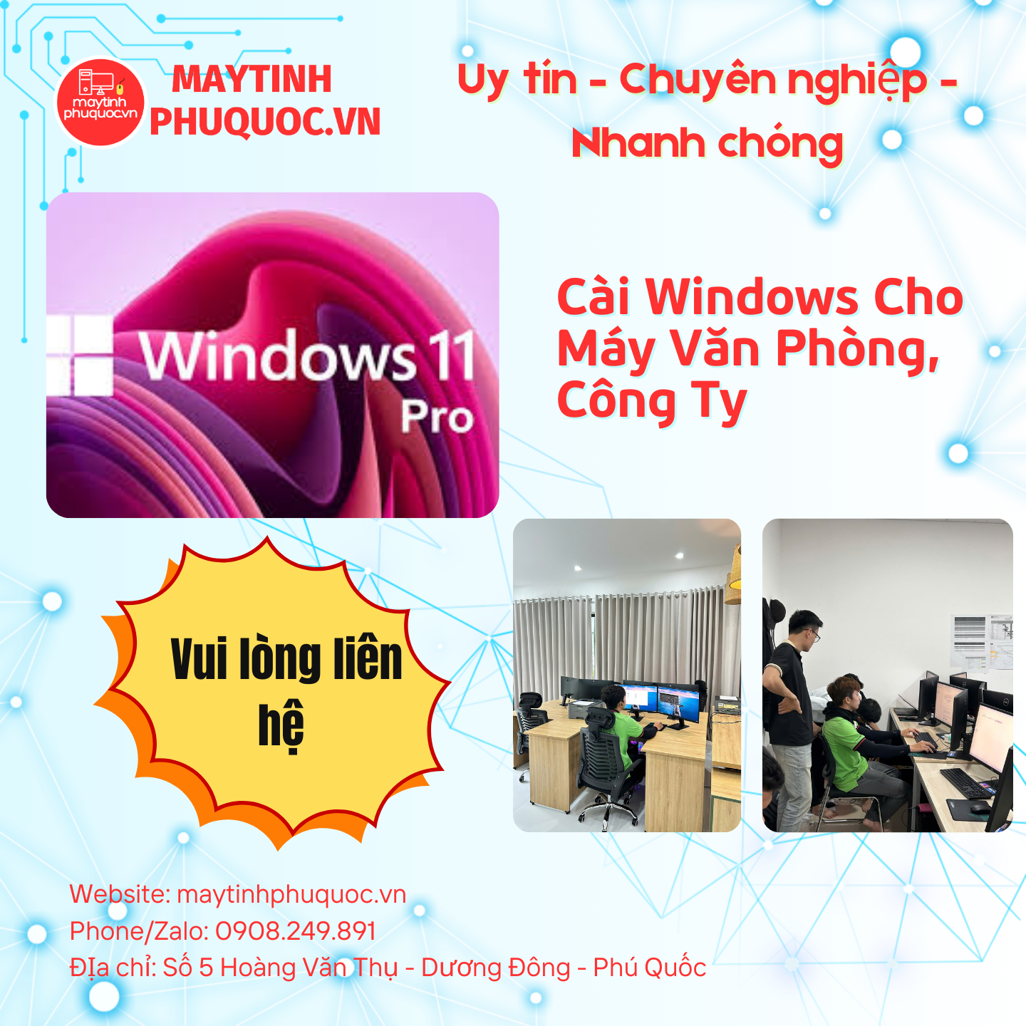 Cài Windows Cho Máy Văn Phòng, Công Ty – Dịch Vụ Hỗ Trợ Cài Đặt Phú Quốc | Máy Tính Phú Quốc | Vi Tính Hải Đăng