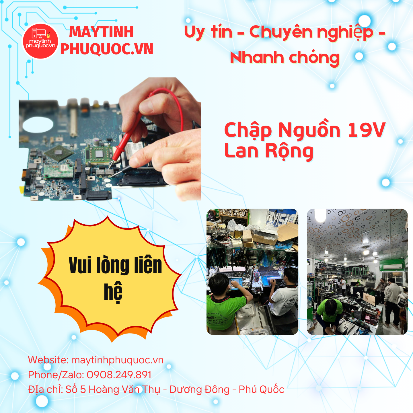 Chập Nguồn 19V Lan Rộng – Dịch Vụ Sửa Chữa Phú Quốc | Máy Tính Phú Quốc | Vi Tính Hải Đăng