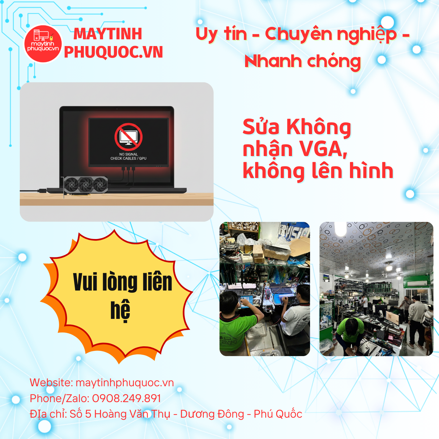 Không nhận VGA, không lên hình – Dịch Vụ Sửa Chữa PC Phú Quốc | Máy Tính Phú Quốc | Vi Tính Hải Đăng
