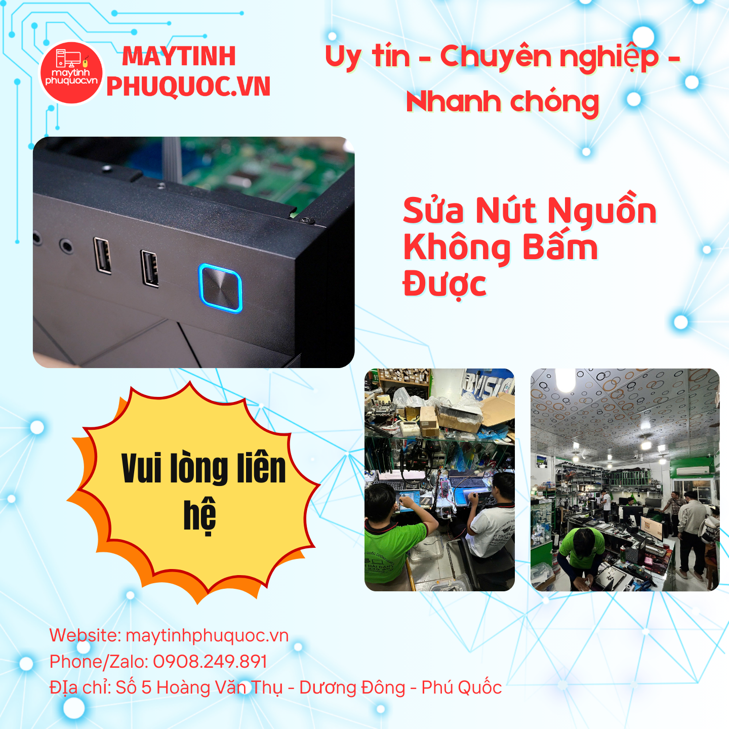 Sửa Nút Nguồn Không Bấm Được – Dịch Vụ Sửa Chữa PC Phú Quốc | Máy Tính Phú Quốc | Vi Tính Hải Đăng