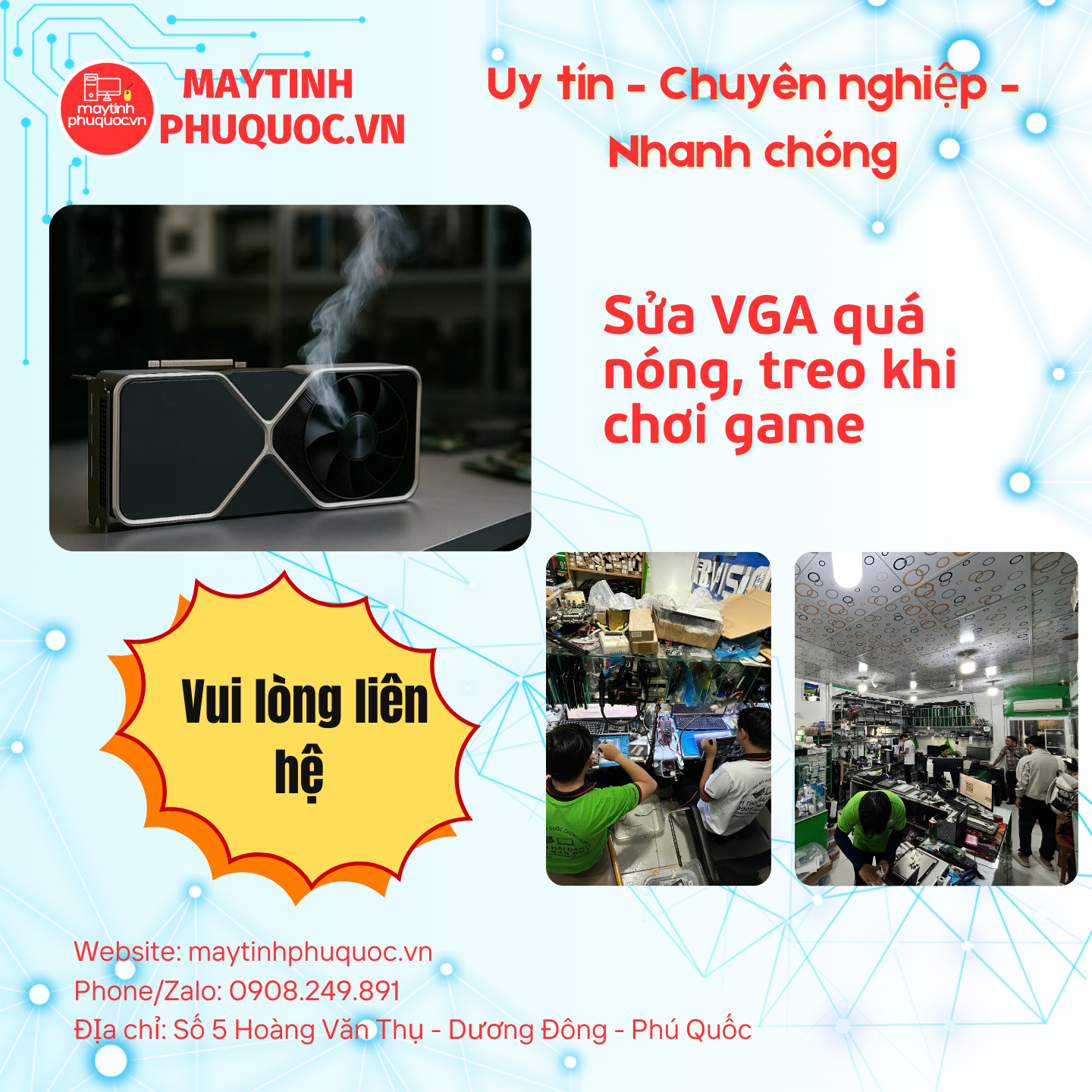 VGA quá nóng, treo khi chơi game – Dịch Vụ Sửa Chữa PC Phú Quốc | Máy Tính Phú Quốc | Vi Tính Hải Đăng