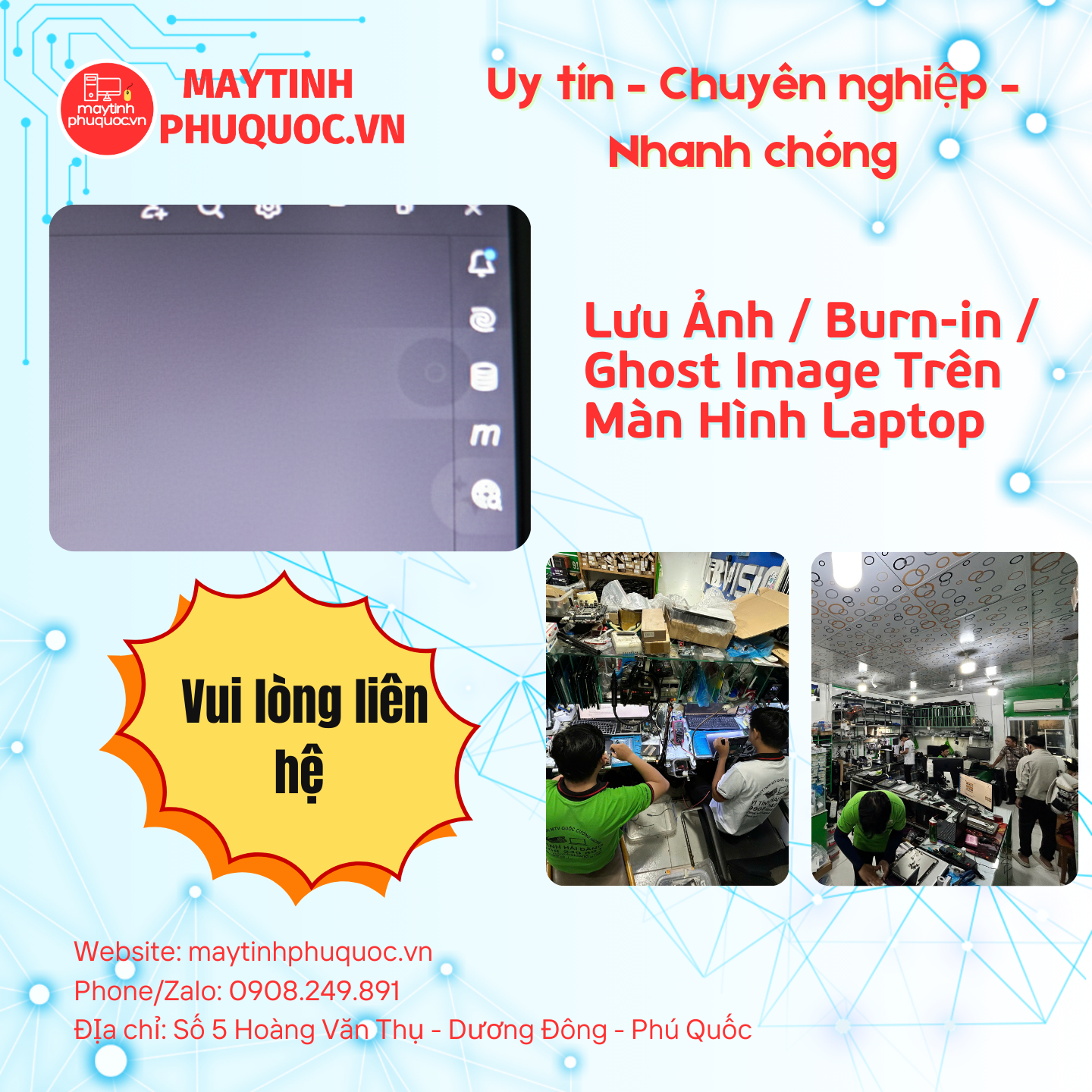 Lưu Ảnh / Burn-in / Ghost Image Trên Màn Hình Laptop – Dịch Vụ Sửa Chữa Laptop Phú Quốc | Máy Tính Phú Quốc | Vi Tính Hải Đăng