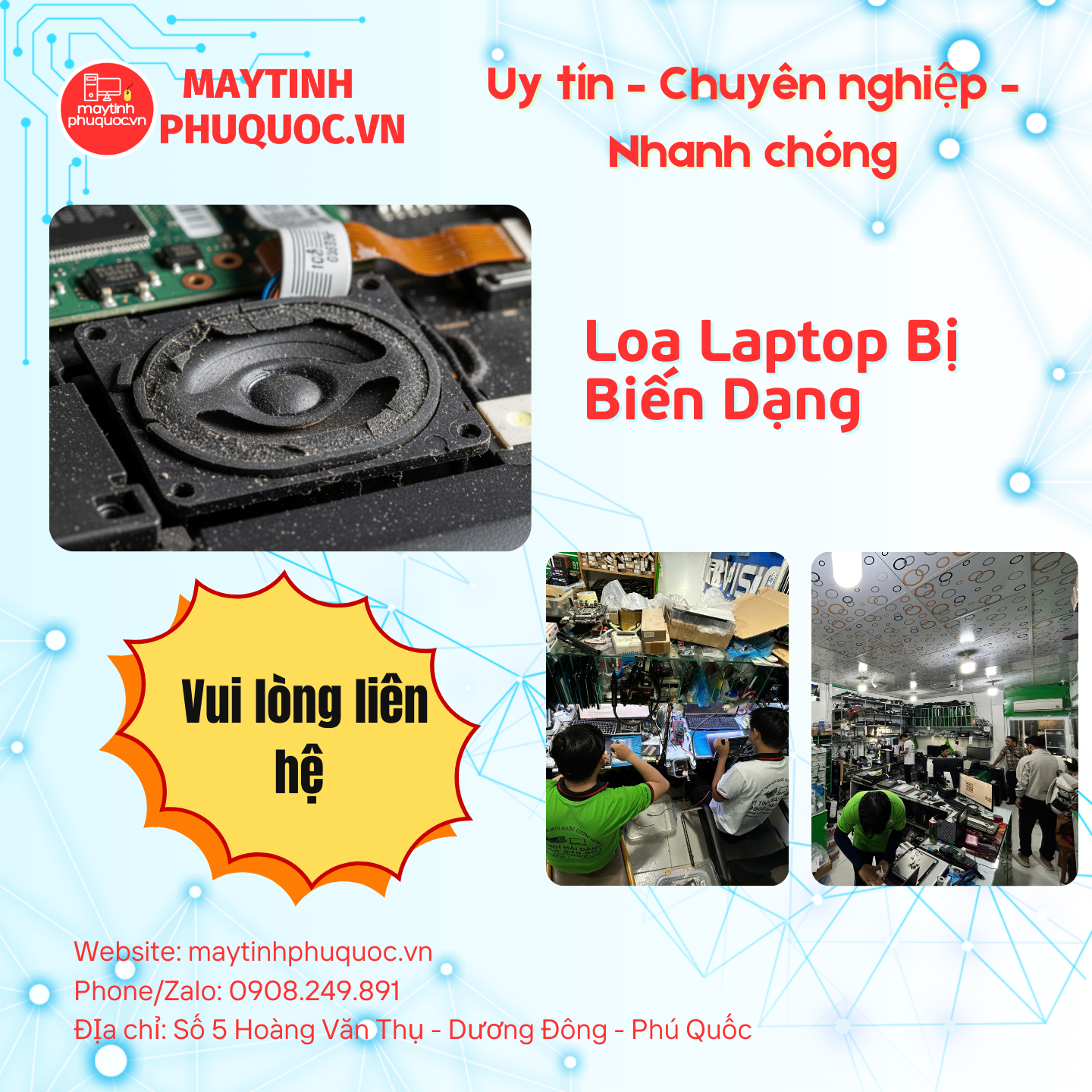 Loa Laptop Bị Biến Dạng Do Va Đập, Móp Khung – Dịch Vụ Sửa Chữa Laptop Phú Quốc | Máy Tính Phú Quốc | Vi Tính Hải Đăng