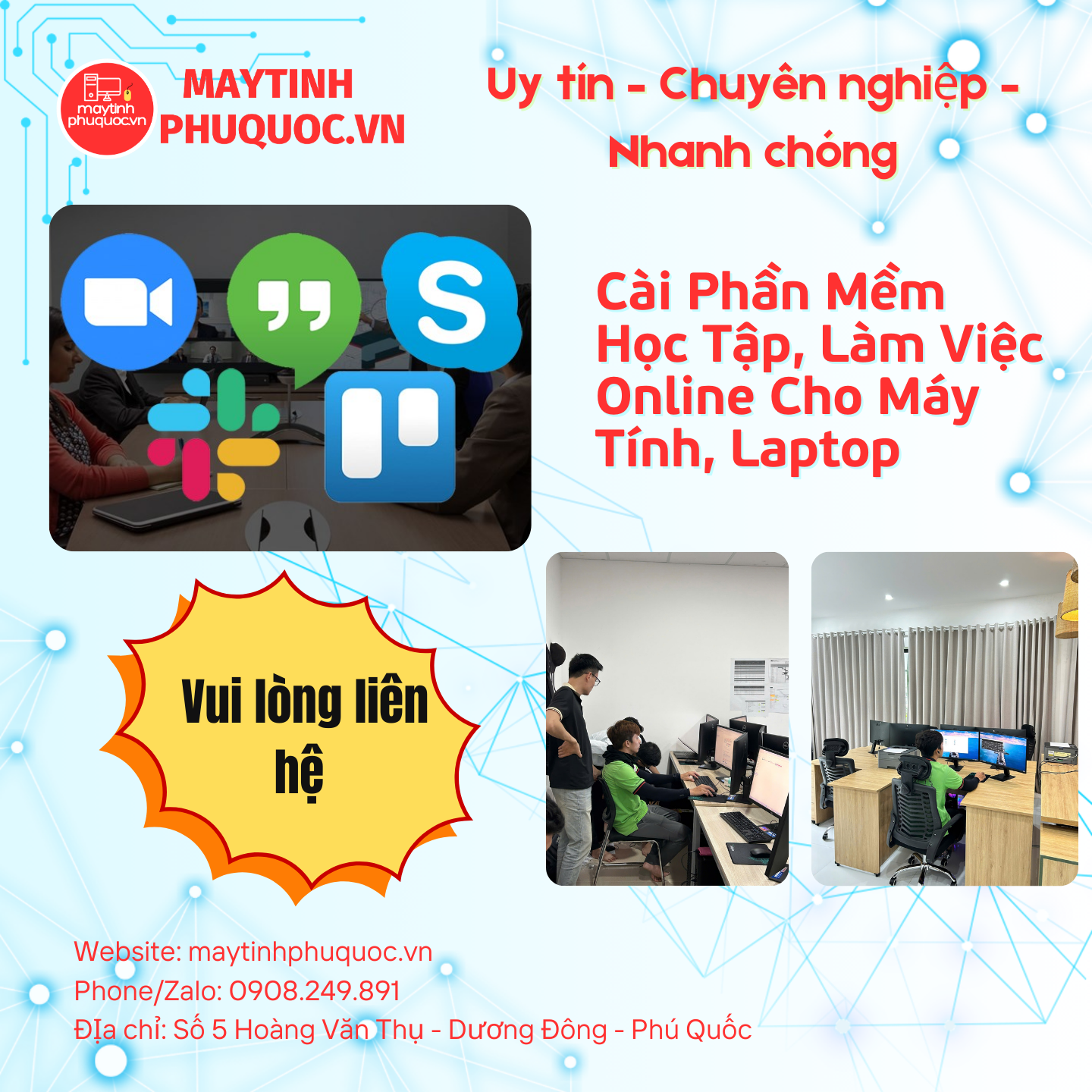 Cài Phần Mềm Học Tập, Làm Việc Online Cho Máy Tính, Laptop – Dịch Vụ Hỗ Trợ Cài Đặt Phú Quốc | Máy Tính Phú Quốc | Vi Tính Hải Đăng