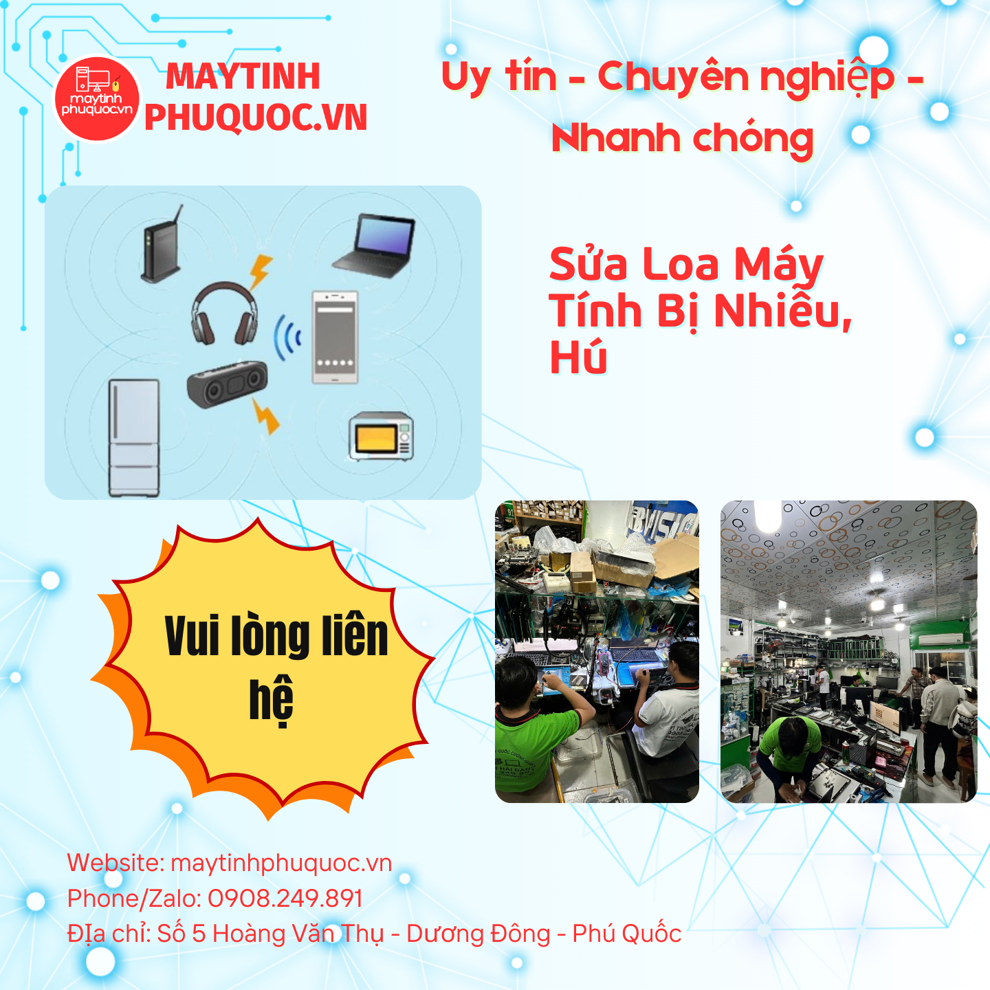 Sửa Loa Máy Tính Bị Nhiễu, Hú – Dịch Vụ Sửa Chữa PC Phú Quốc | Máy Tính Phú Quốc | Vi Tính Hải Đăng