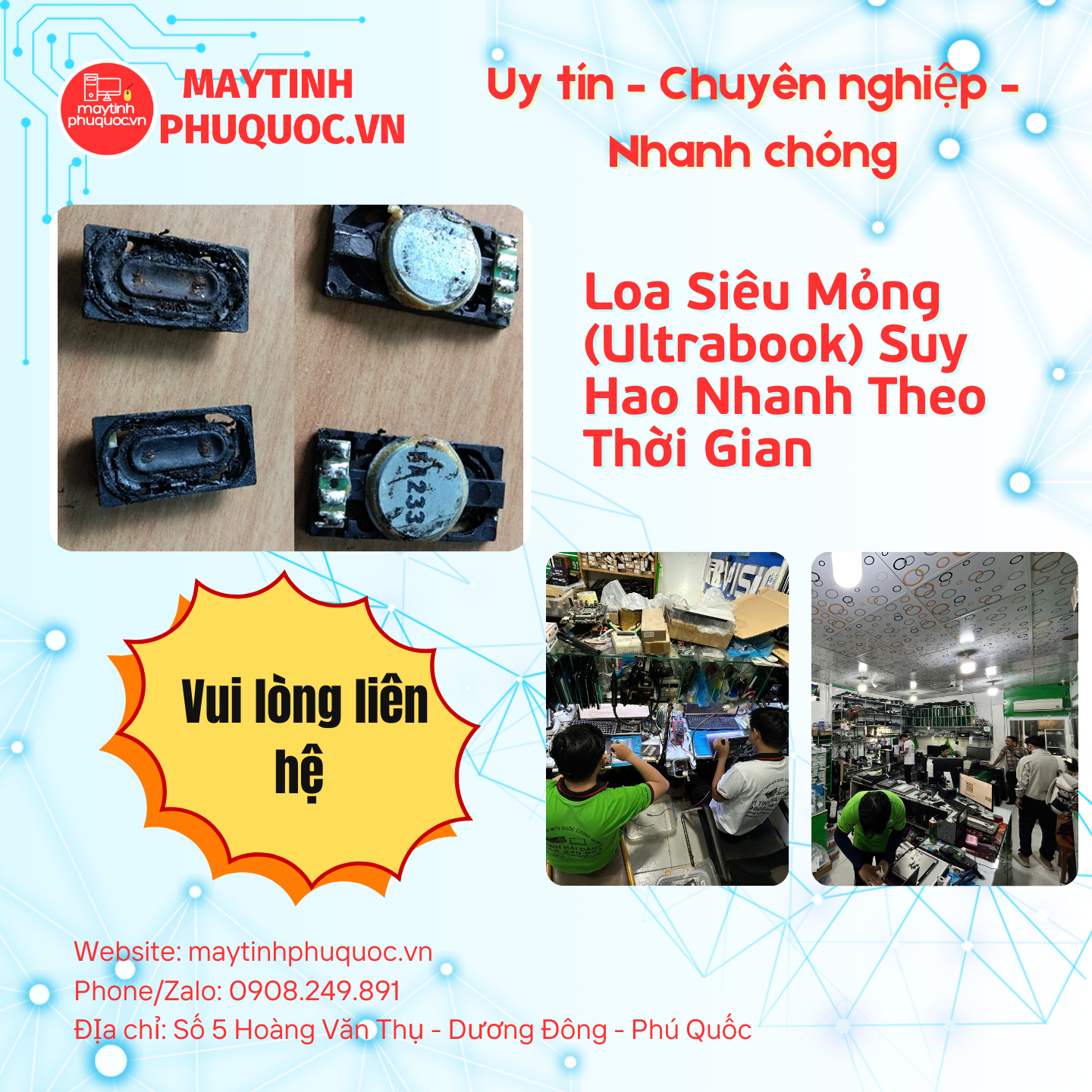 Loa Siêu Mỏng (Ultrabook) Suy Hao Nhanh Theo Thời Gian – Dịch Vụ Sửa Chữa Laptop Phú Quốc | Máy Tính Phú Quốc | Vi Tính Hải Đăng