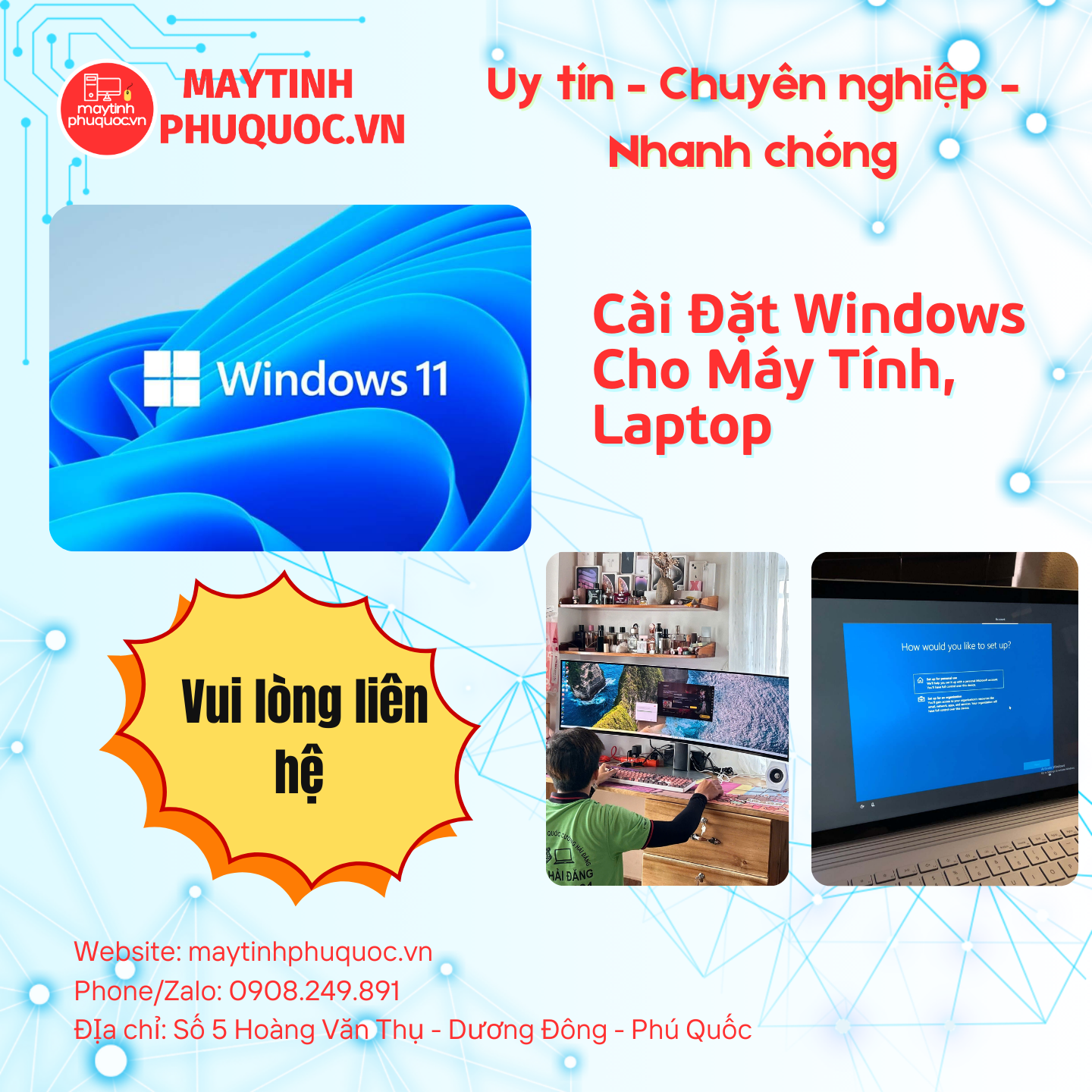 Cài Đặt Windows Cho Máy Tính, Laptop – Dịch Vụ Hỗ Trợ Cài Đặt Phú Quốc | Máy Tính Phú Quốc | Vi Tính Hải Đăng