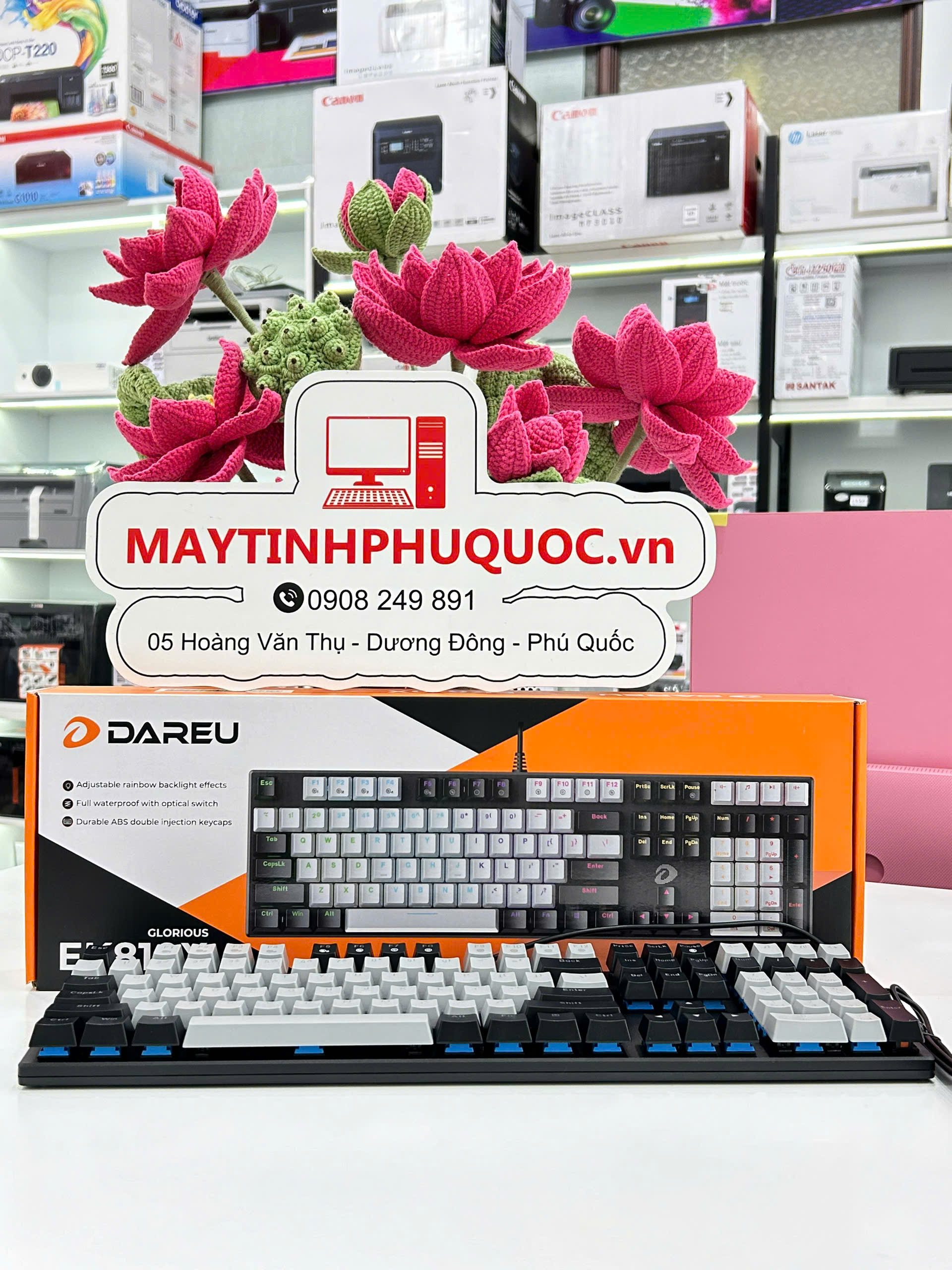 Bàn phím máy tính DARE-U EK810X Black-grey, Optical