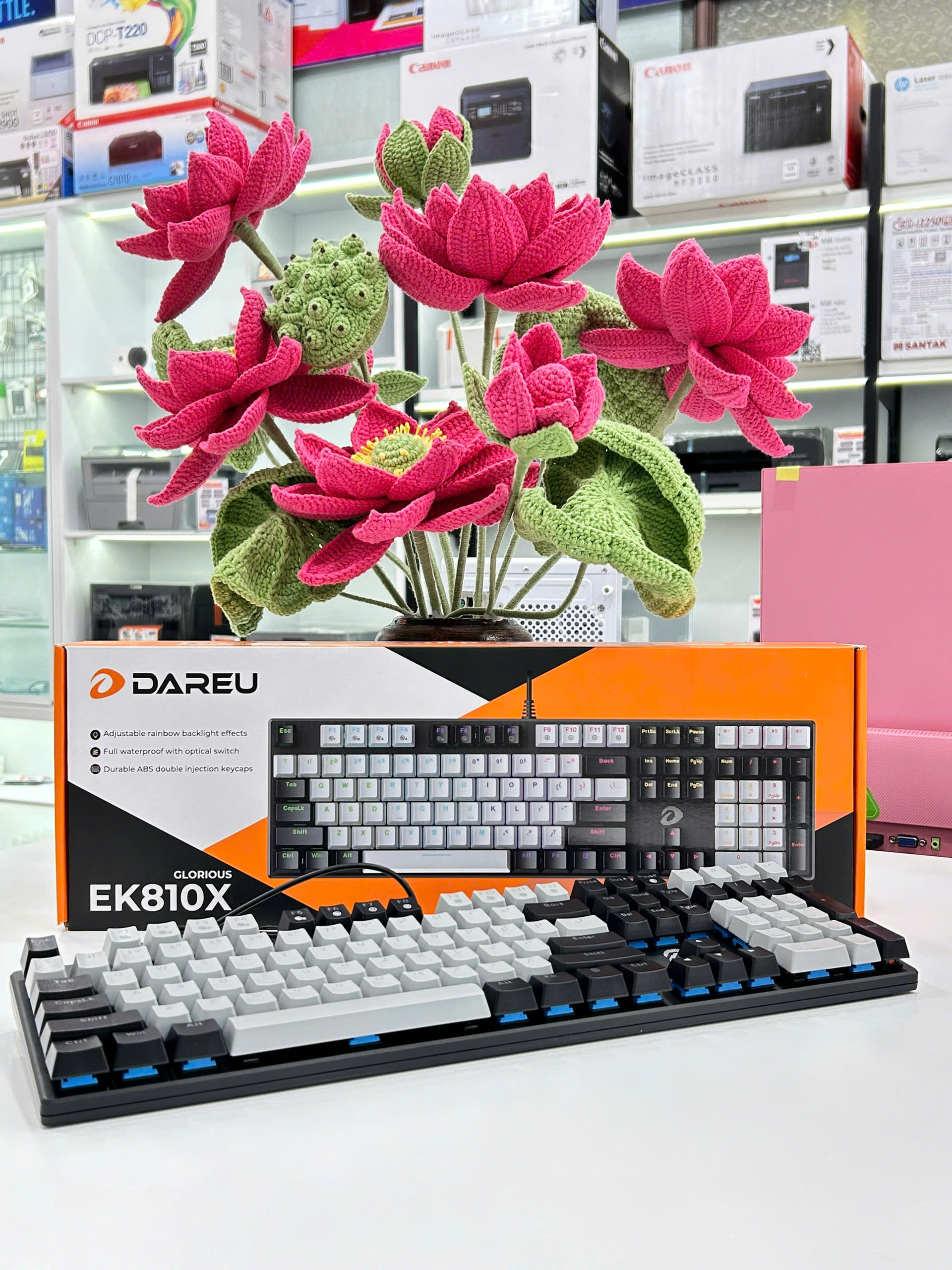 Bàn phím máy tính DARE-U EK810X Black-grey, Optical