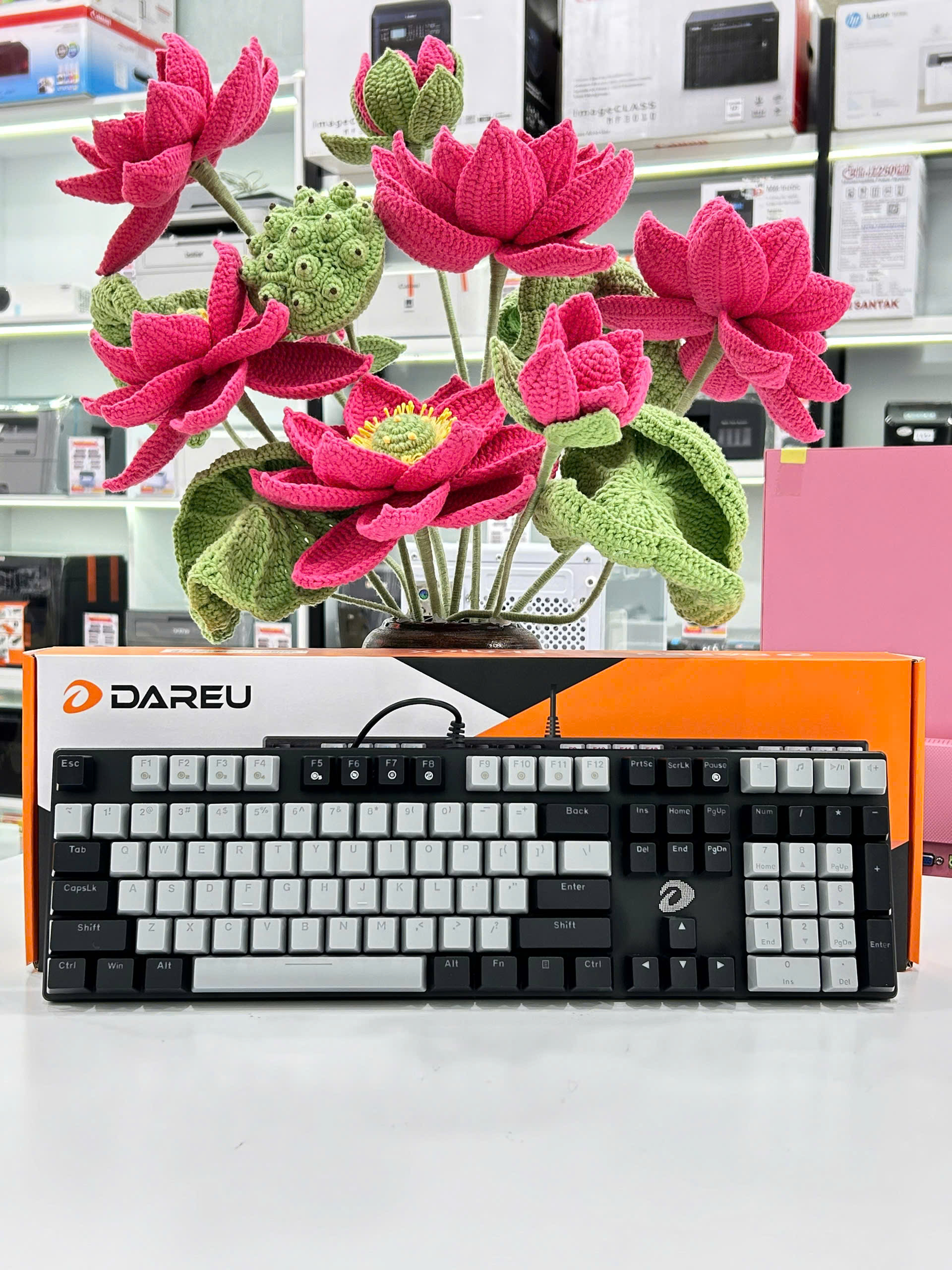 Bàn phím máy tính DARE-U EK810X Black-grey, Optical