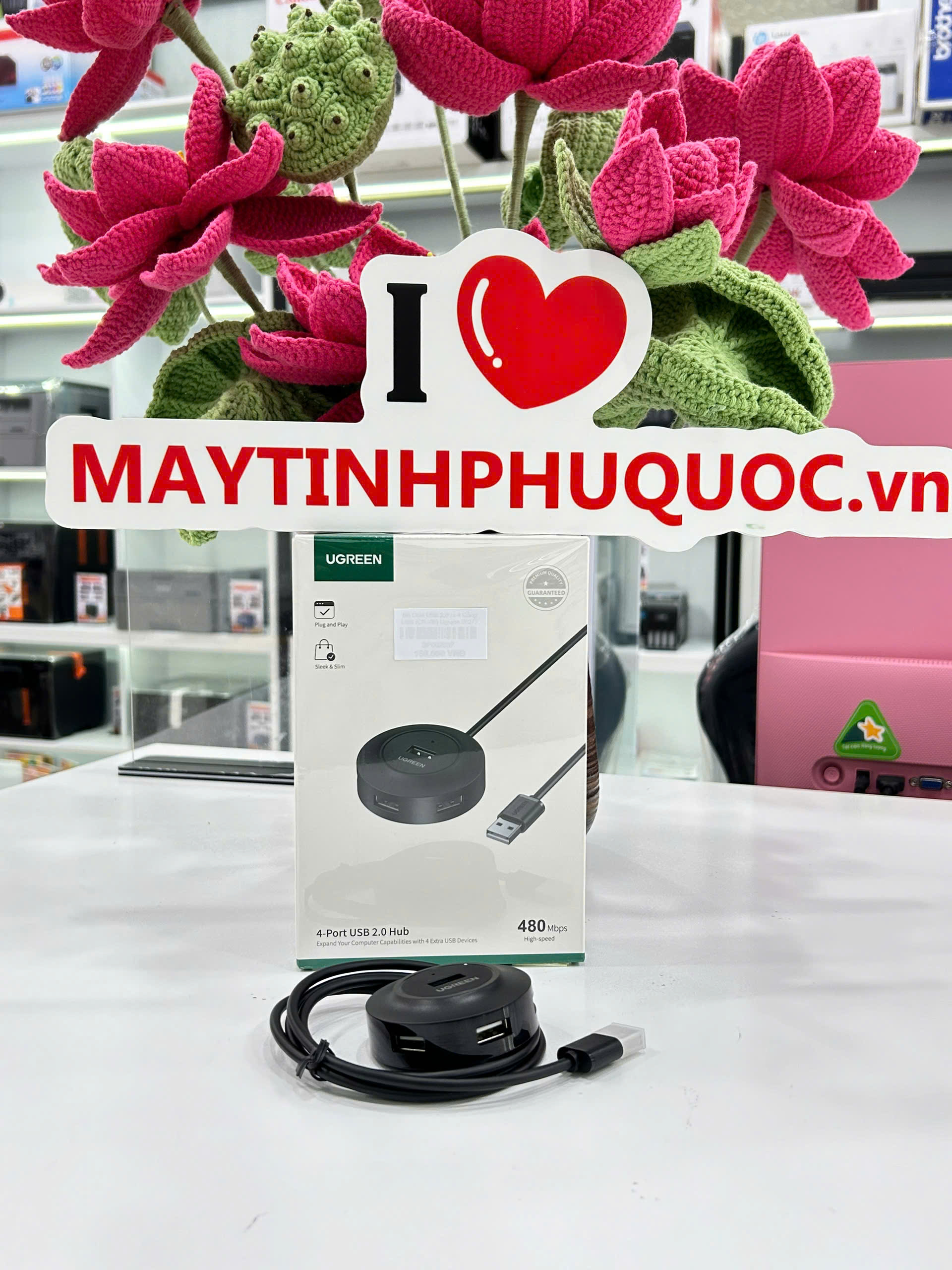 Bộ Chia USB 2.0 UGREEN 4 Cổng Tròn 20277