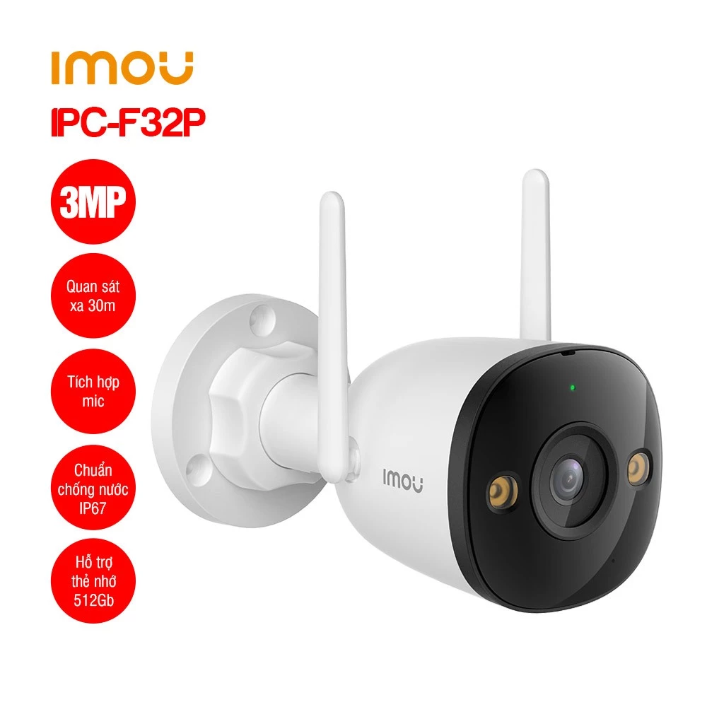 Camera IMOU Bullet 2C 3MP IPC-F32P 2k