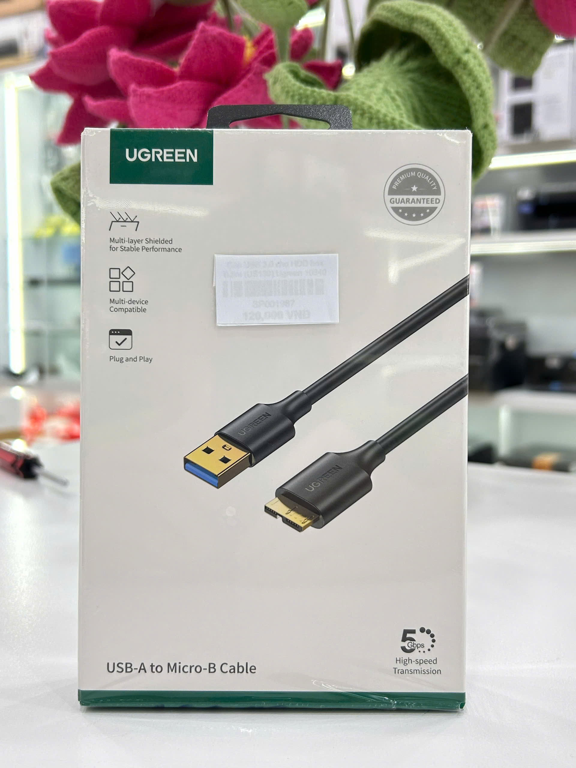 Cáp USB 3.0 cho HDD box 0.5m(US103) Ugreen 10840