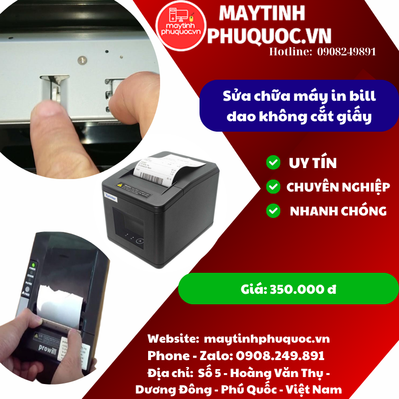 Sửa máy in bill không in được - không kéo giấy - báo đèn đỏ - Dịch vụ sửa chữa máy in bill | Vi Tính Phú Quốc | Máy Tính Phú Quốc | Vi Tính Hải Đăng