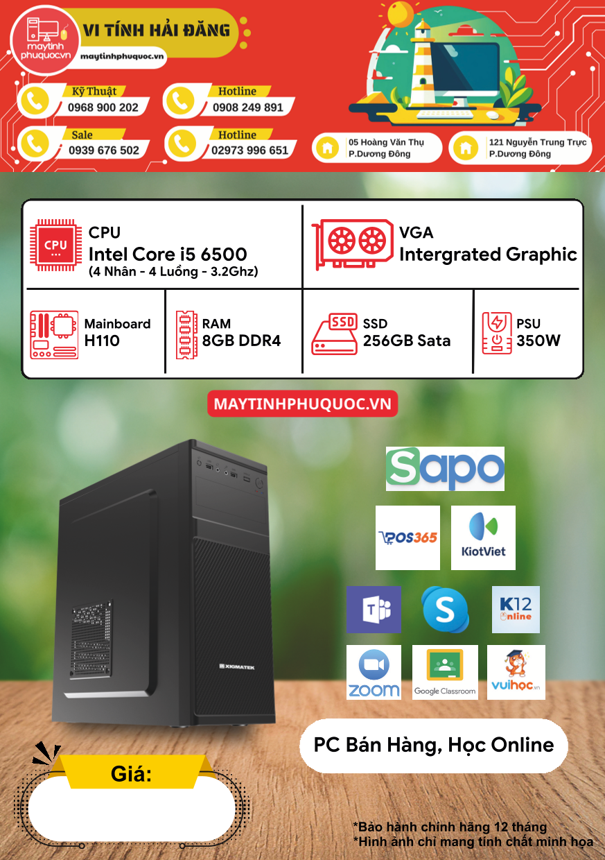 PC Bán Hàng – Học Online | Intel Core i5 | RAM 8GB | SSD 256GB