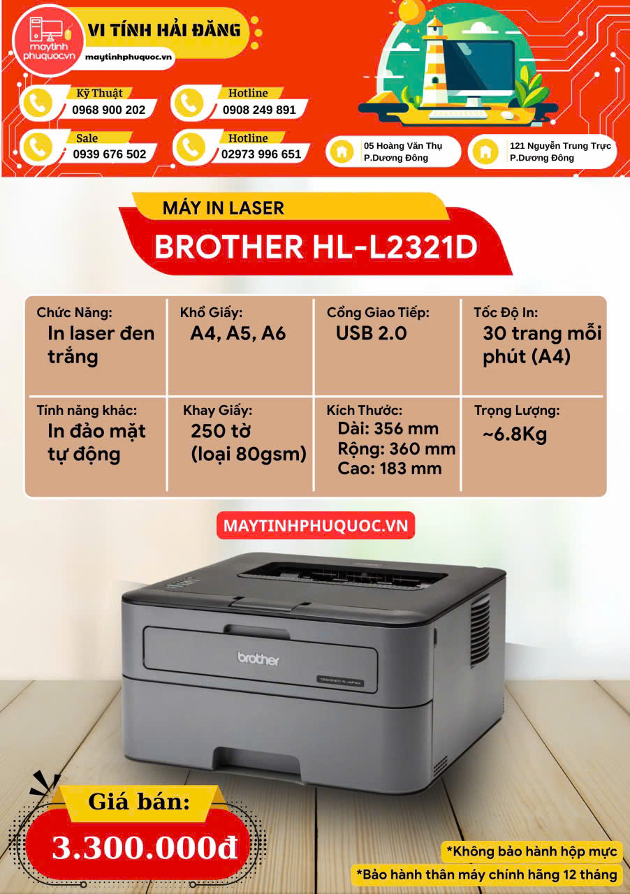 Máy In Brother HL - 2321D