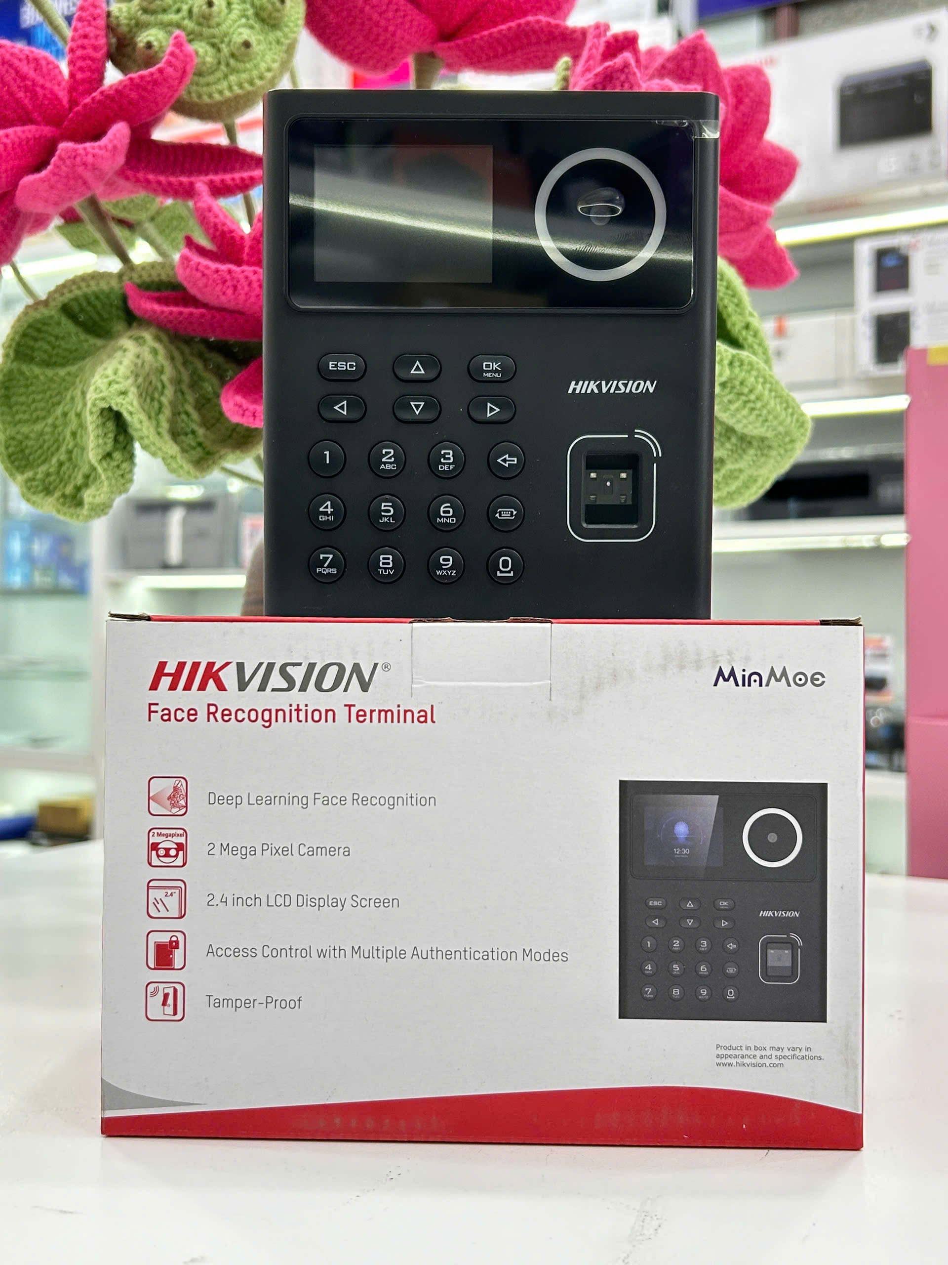 Máy chấm công nhận diện khuôn mặt, vân tay HIKVISION SH-K1T9320MFWX