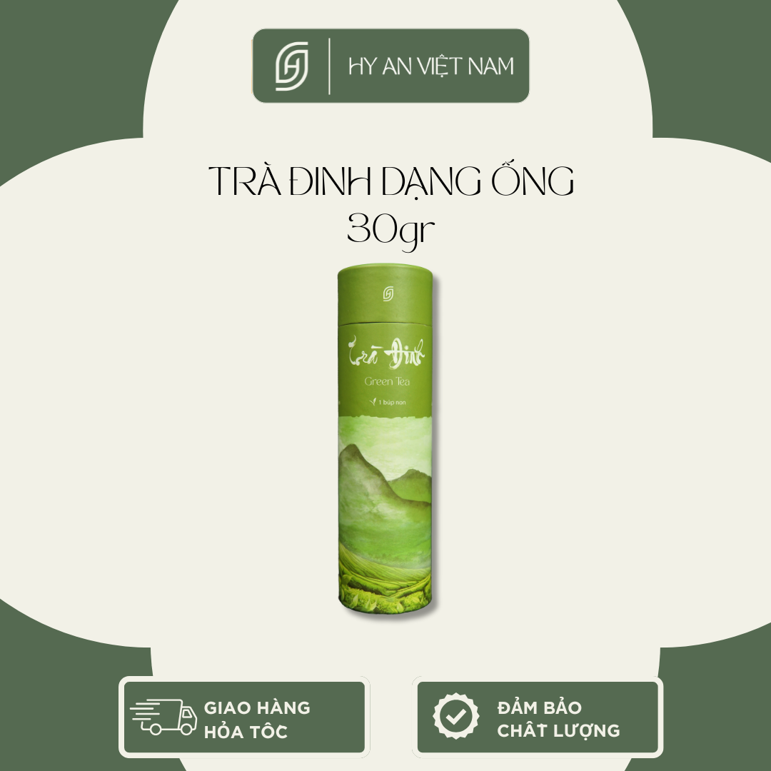 Combo Lục trà-trà xanh, Lục trà Shan tuyết dạng ống 30gr, Trà Đinh Tân Cương 30gr-Trà thượng hạng Hy An Việt Nam