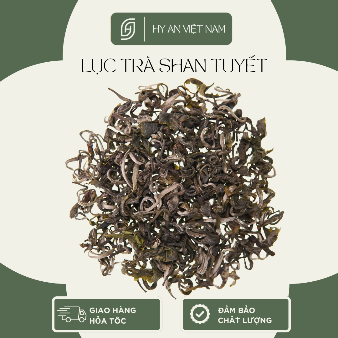Combo Lục trà-trà xanh, Lục trà Shan tuyết dạng ống 30gr, Trà Đinh Tân Cương 30gr-Trà thượng hạng Hy An Việt Nam