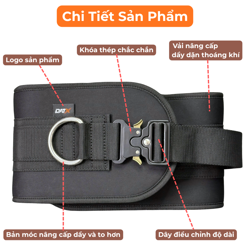 ĐAI LƯNG ĐEO TẠ CÓ DÂY XÍCH DATX , DX-922