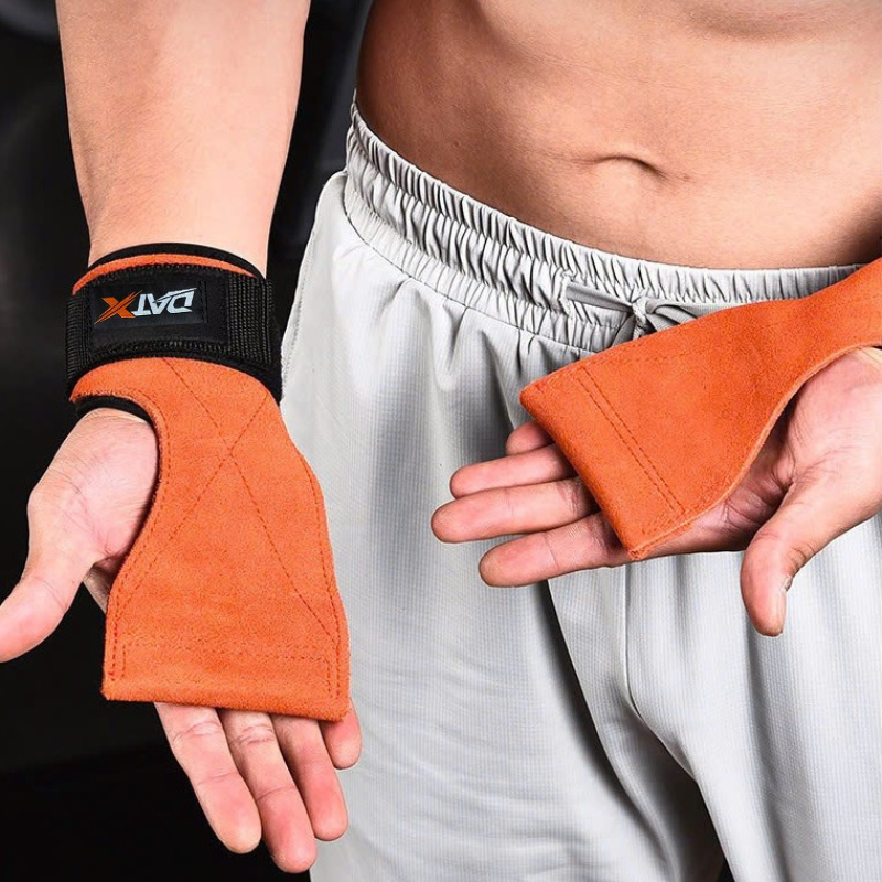GĂNG TAY TẬP GYM - DÂY KÉO LƯNG DA BÒ DATX , DX161