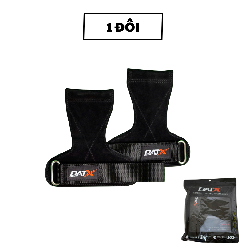 GĂNG TAY TẬP GYM - DÂY KÉO LƯNG DA BÒ DATX , DX161