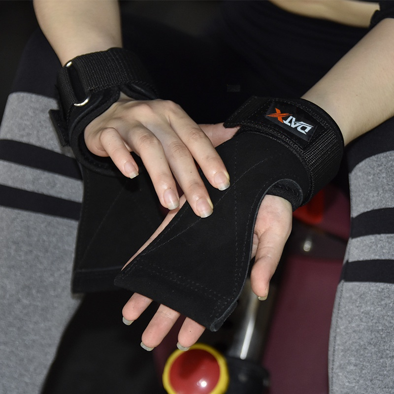 GĂNG TAY TẬP GYM - DÂY KÉO LƯNG DA BÒ DATX , DX161