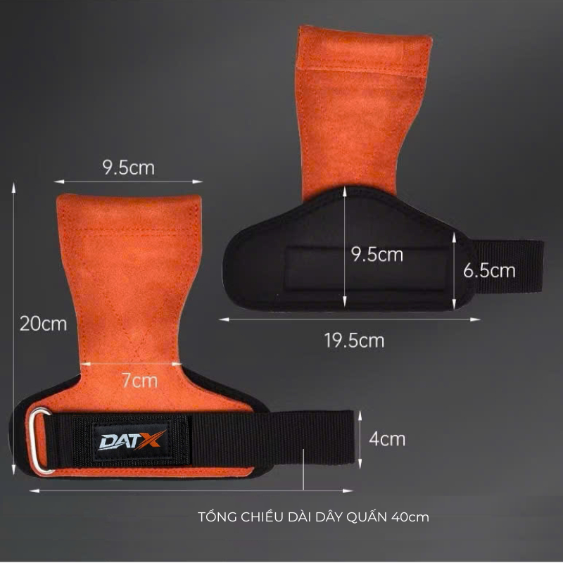 GĂNG TAY TẬP GYM - DÂY KÉO LƯNG DA BÒ DATX , DX161