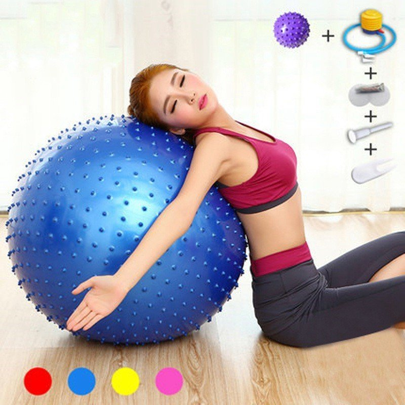 Bóng Tập Yoga Gym Trơn - Bóng Yoga Có Gai Massage Size 65cm Cao Cấp