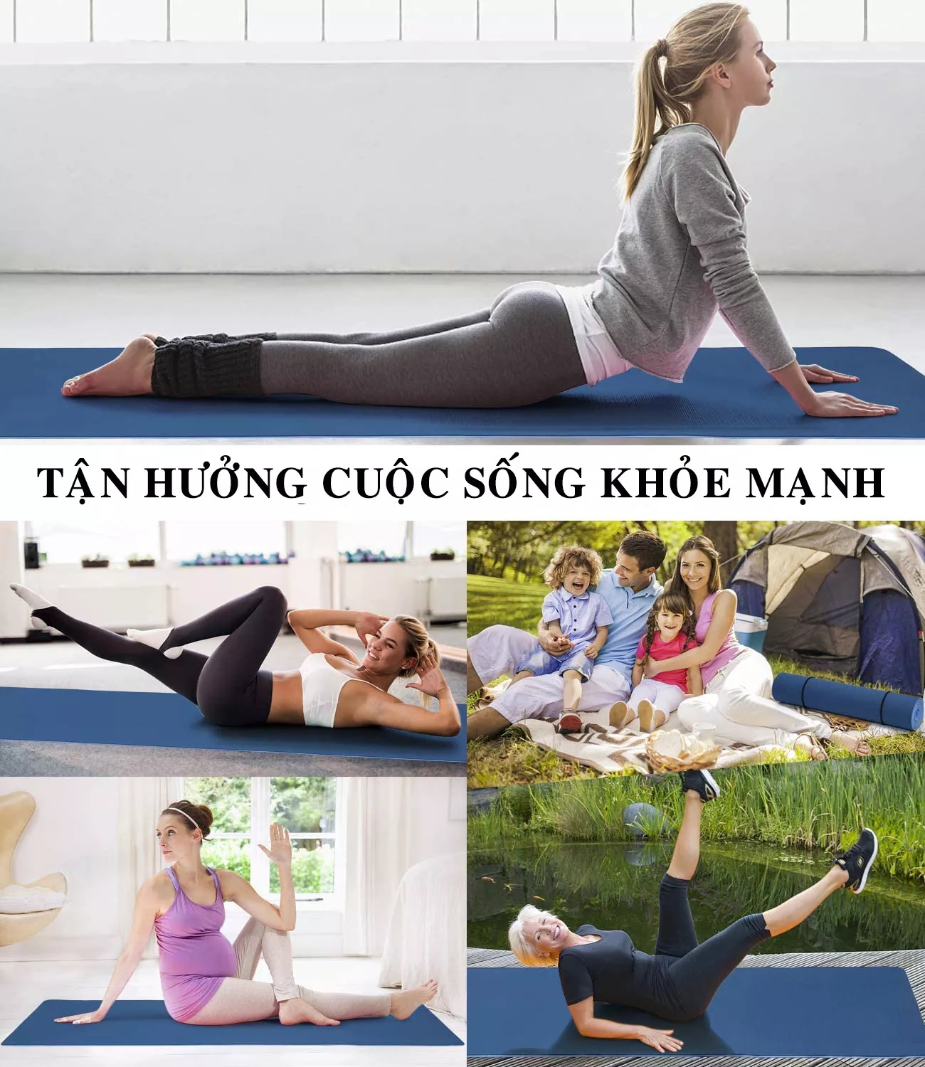 THẢM YOGA 8MM 2 LỚP THƯỜNG - T82