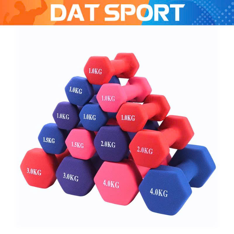 TẠ TAY GANG  BỌC CAO SU - TẠ VỎ NHÁM