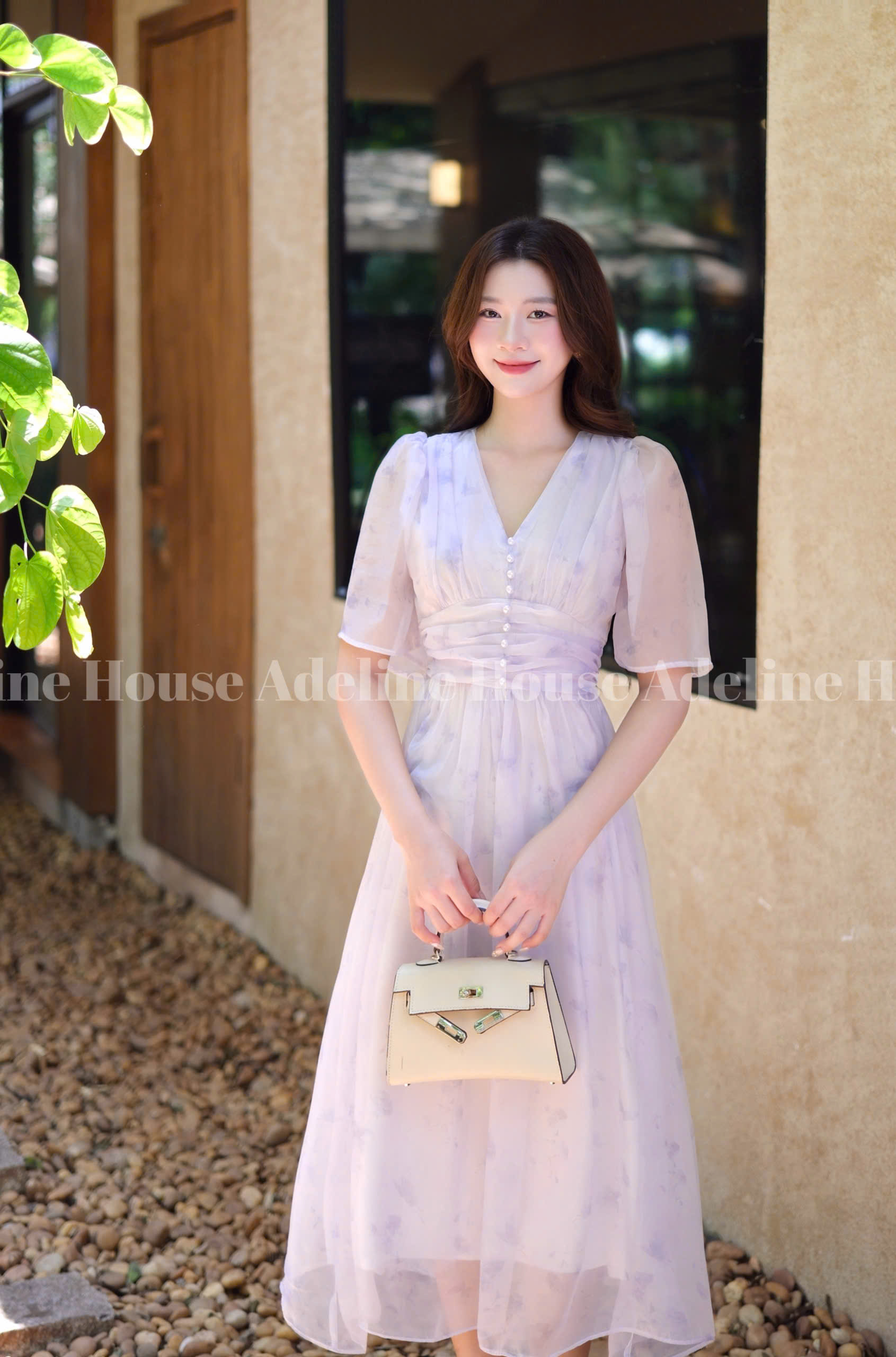 ADELINE HOUSE- Đầm Tím Pastel&nbsp;ADELINE Tiểu Thư/ THANH LỊCH- TK78 SIZE XS S M L XL 2XL 3XL 4XL