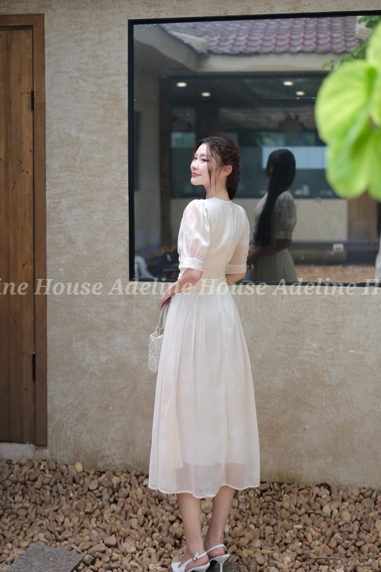 ADELINE HOUSE- Đầm Voan Be Xinh Xinh Thanh Lịch Dáng Midi- TK39.2