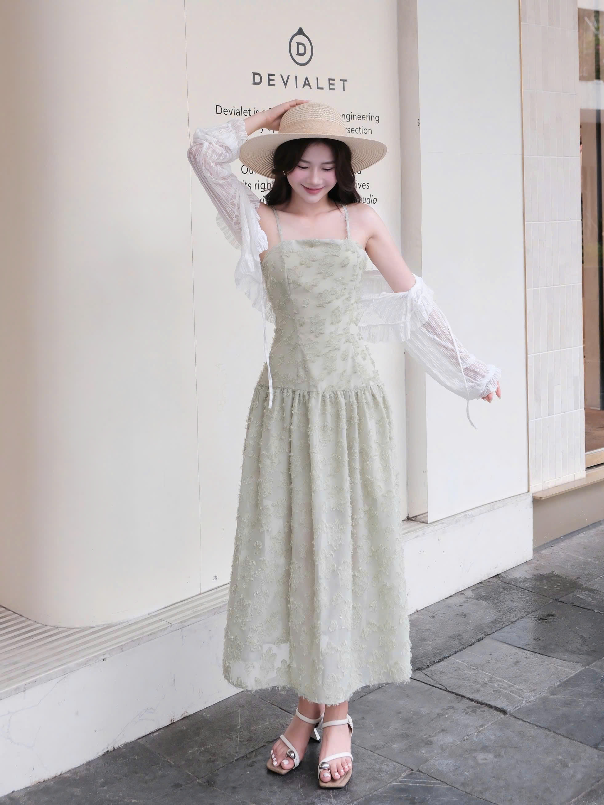 ADELINE HOUSE- Váy 2 dây Xanh Mint Ren Tiểu Thư  –TK80.2 SIZE XS S M L XL 2XL 3XL 4XL