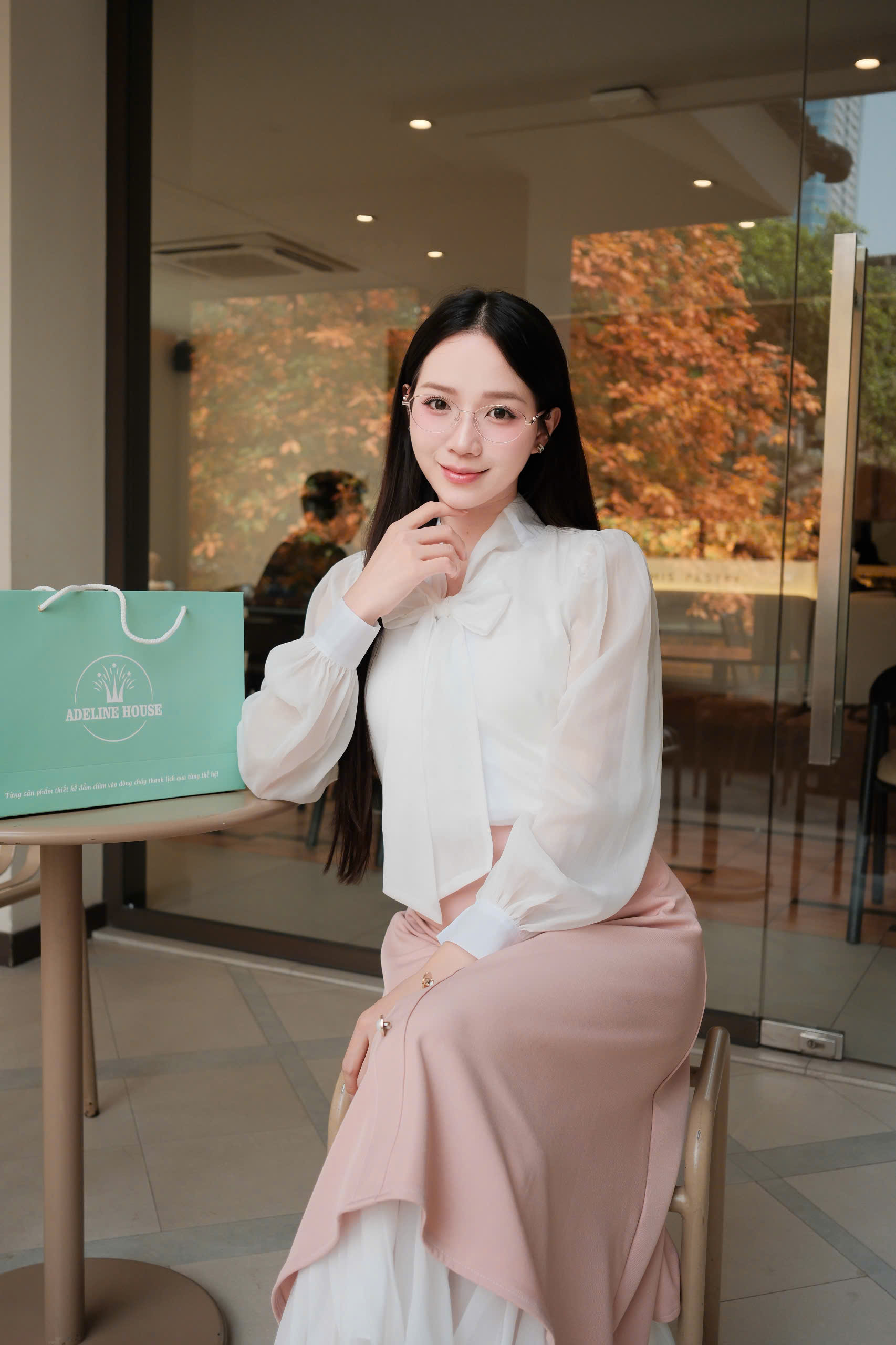 Adeline House - Set áo nơ phối chân váy voan thanh lịch - TK152.4 SIZE S M L XL 2XL 3XL 4XL