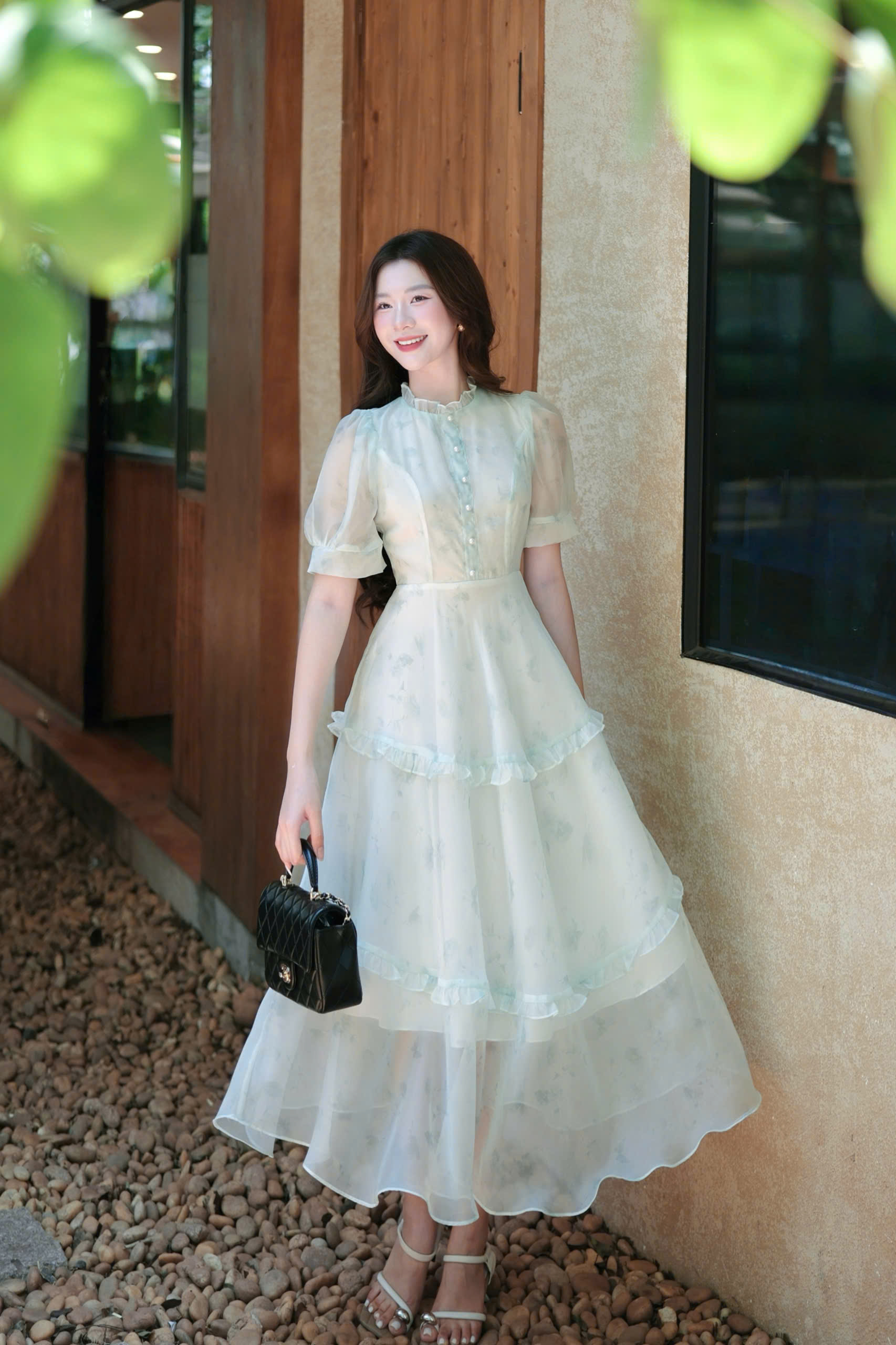 ADELINE HOUSE- Đầm Voan Tiểu Thư Xanh Mint/ Thanh Lịch- TK65