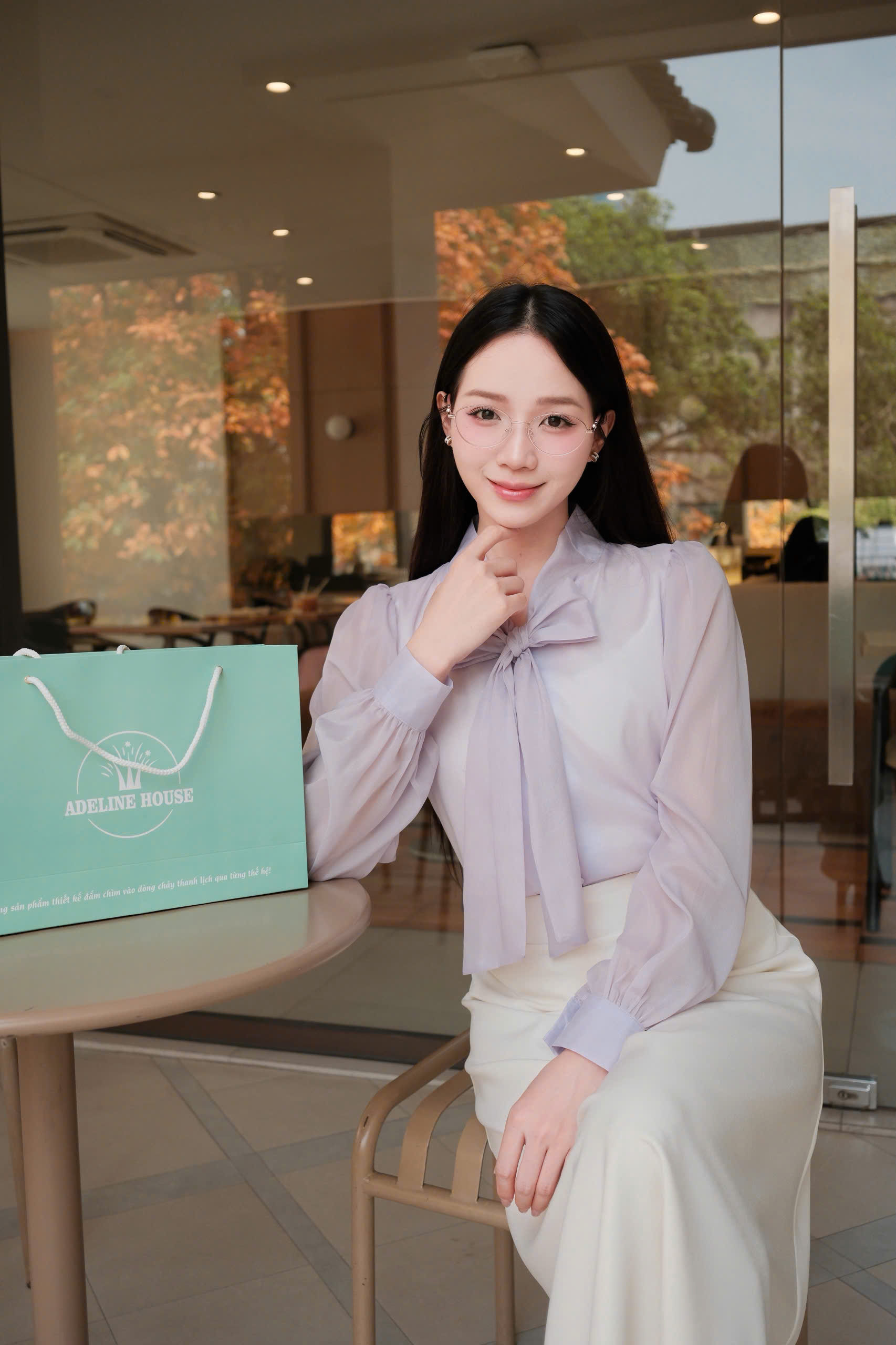 ADELINE HOUSE- SET VÁY SƠ MI NƠ+ CHÂN VÁY CÔNG SỞ- TK152.3