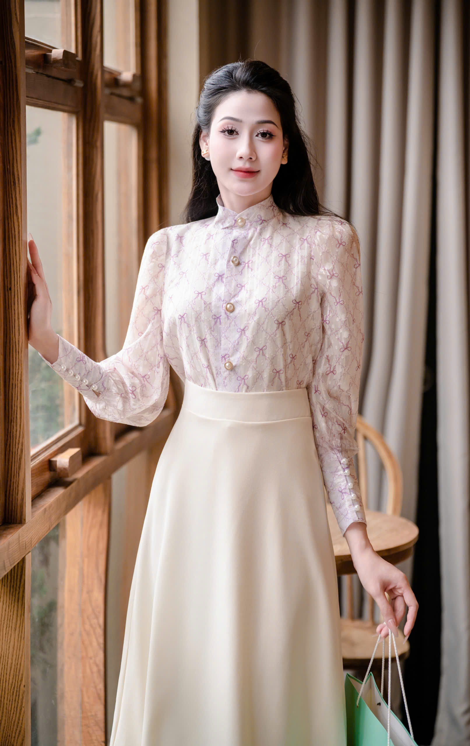 ADELINE HOUSE- SET VÁY CÔNG SỞ TÍM NHẸ, NHẸ NHÀNG – THANH LỊCH MÀ VẪN RẤT TÔN DÁNG- TK175.3 + TK162.3