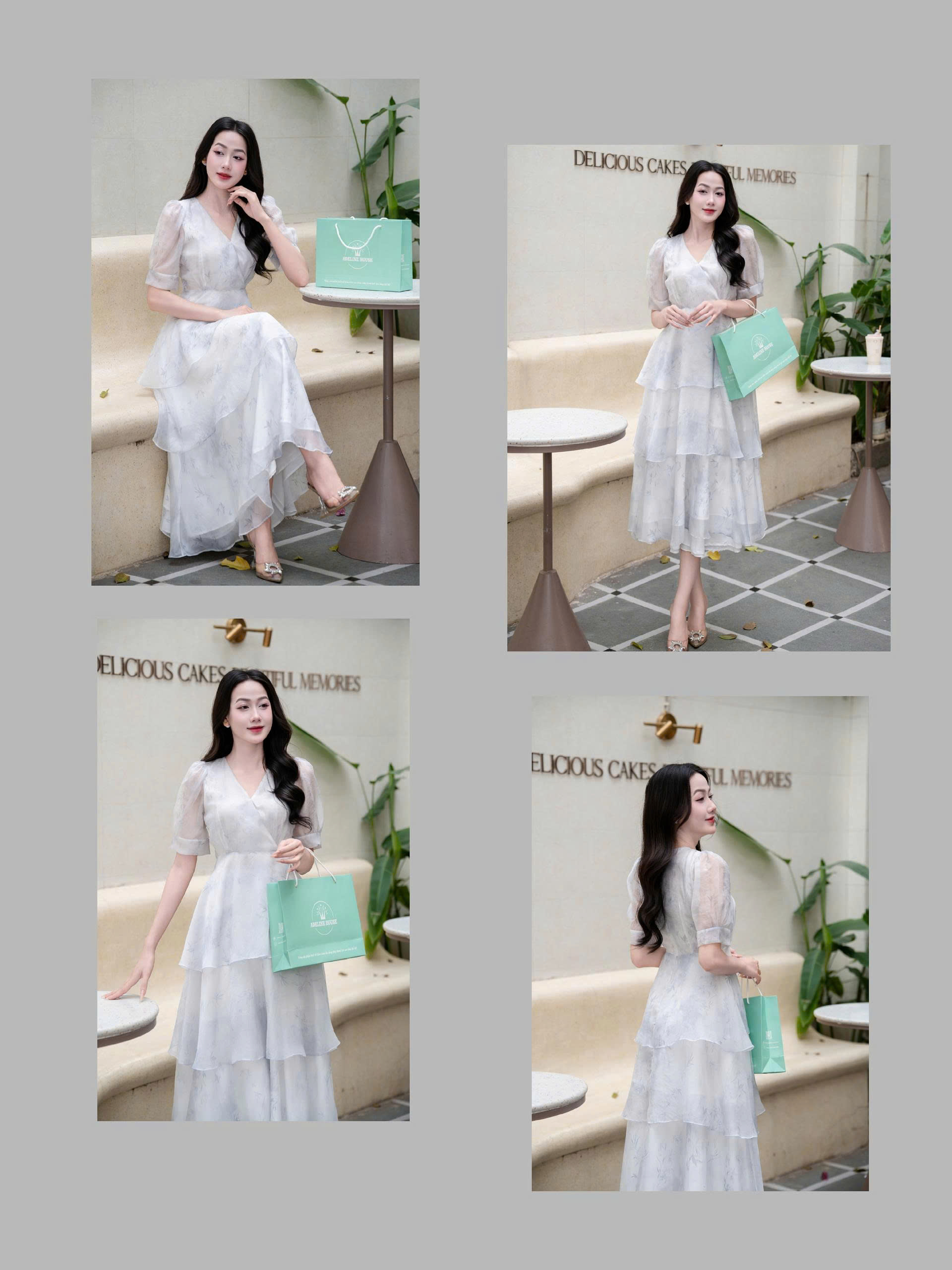 ADELINE HOUSE - VÁY HOA CỔ CHỮ V THANH LỊCH – NHẸ NHÀNG TK114.2