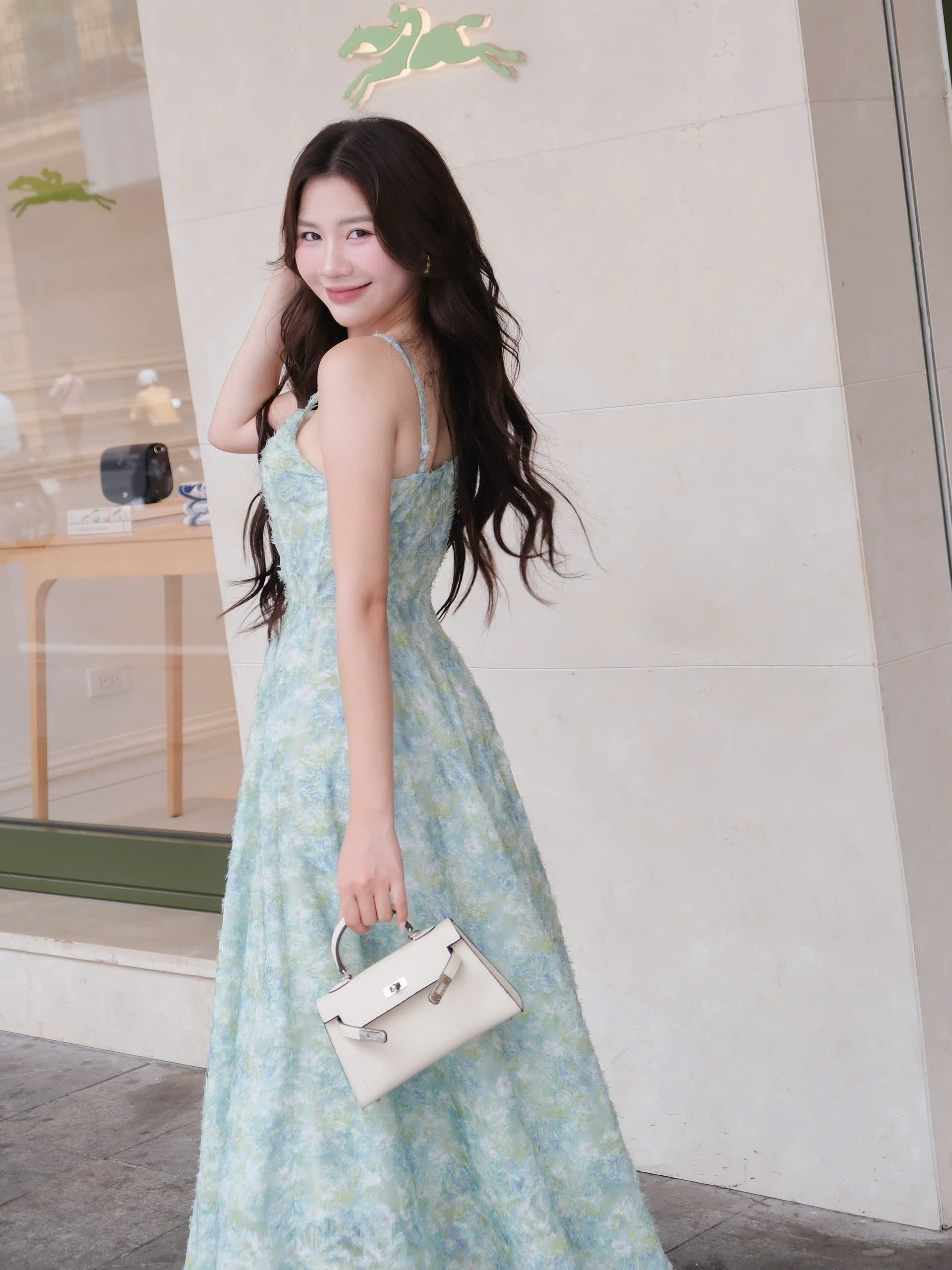 ADELINE HOUSE- Đầm 2 Dây Hoa cúc Xanh Dịu Dàng Phong Cách Pháp – TK82.1+ TK89.1 SIZE XS S M L XL 2XL 3XL 4XL