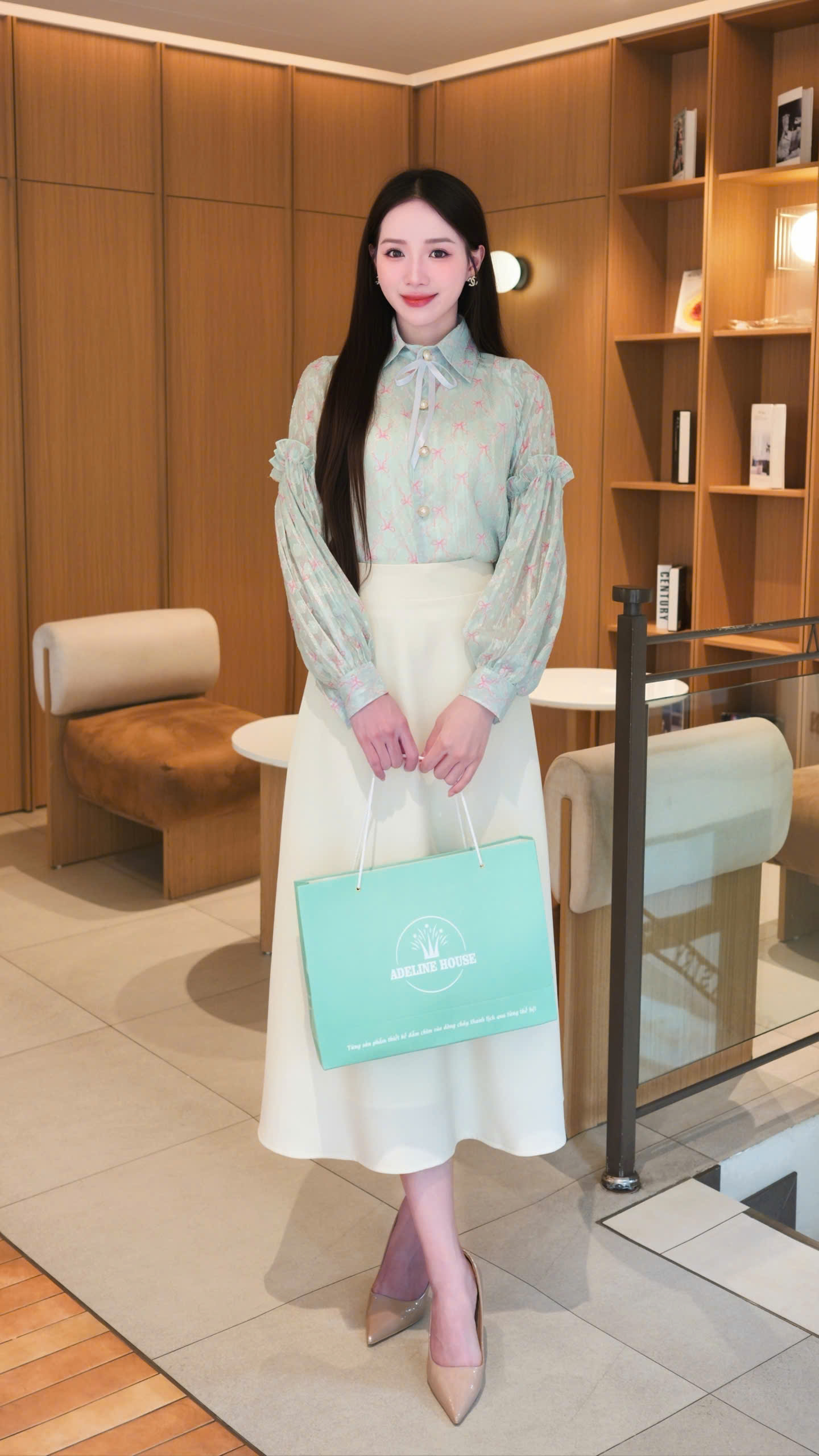 ADELINE HOUSE- SET ÁO VOAN HOA + CHÂN VÁY A THANH LỊCH- TK153.2 + TK157.3